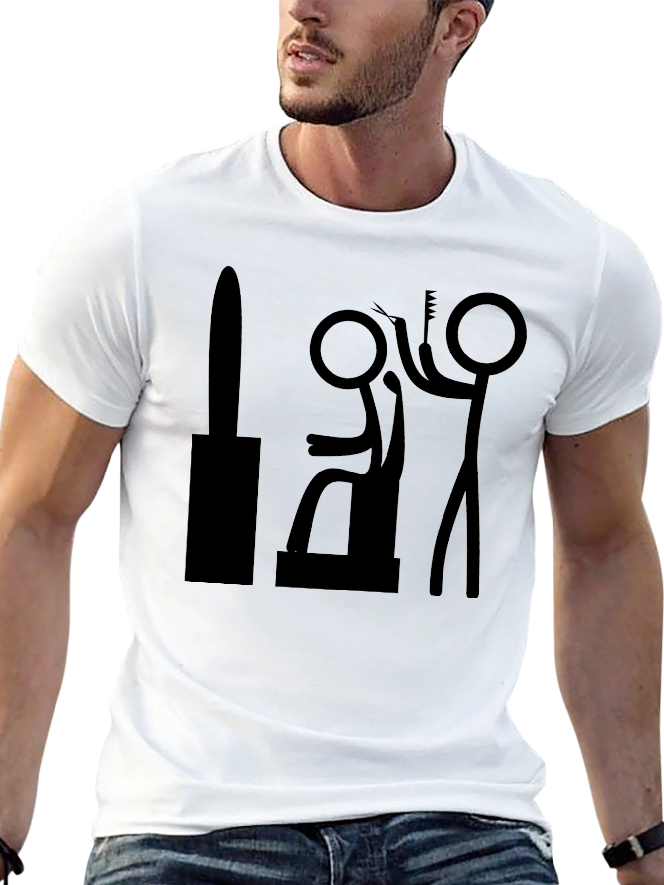 Barber Stick Figure T-Shirt - Funny Haircut Tee - 13