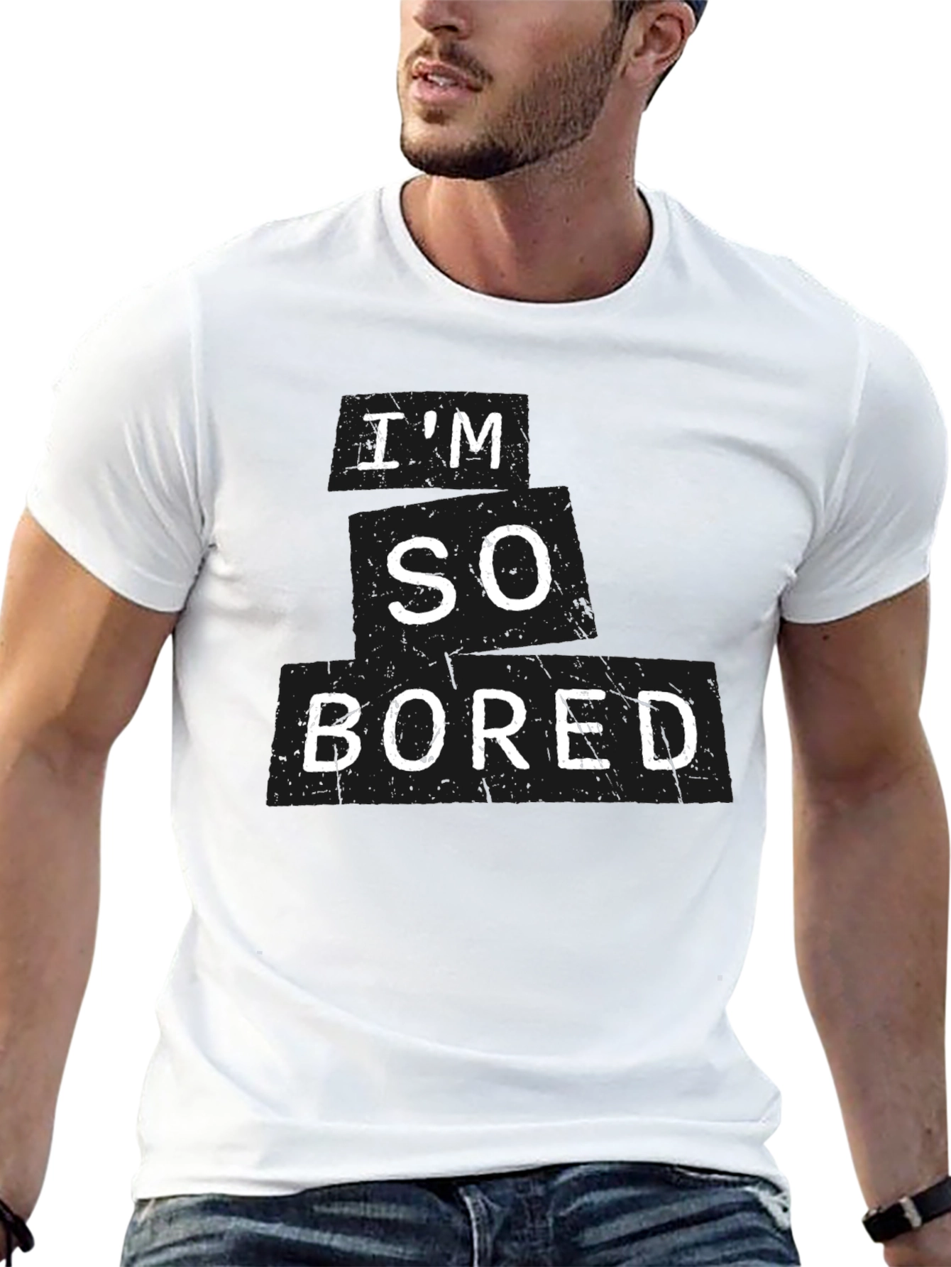 Black I'm So Bored Graphic T-Shirt - Relaxed Fit view 13