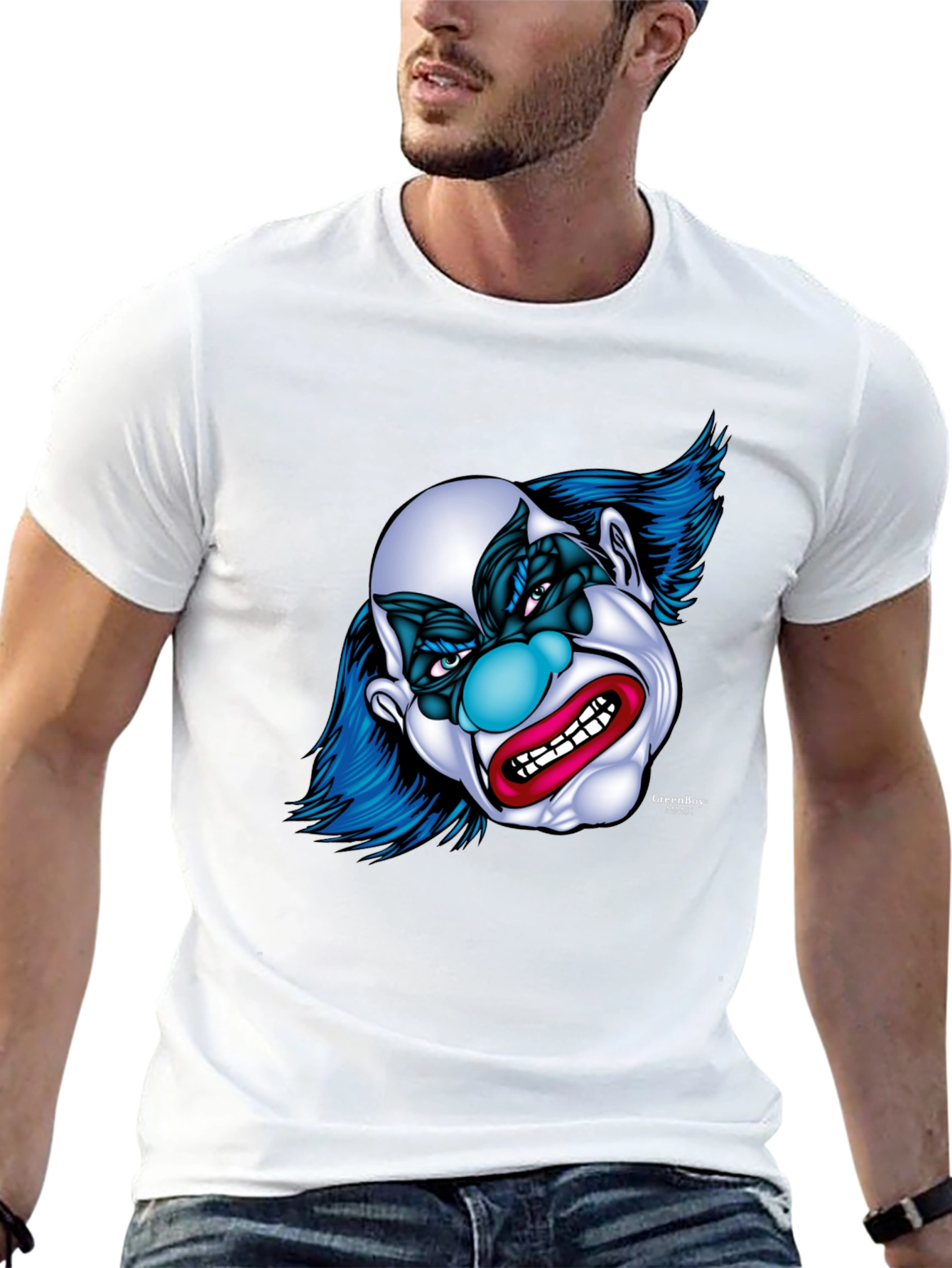 Black Clown Graphic T-Shirt - Men's Black Tee view 13