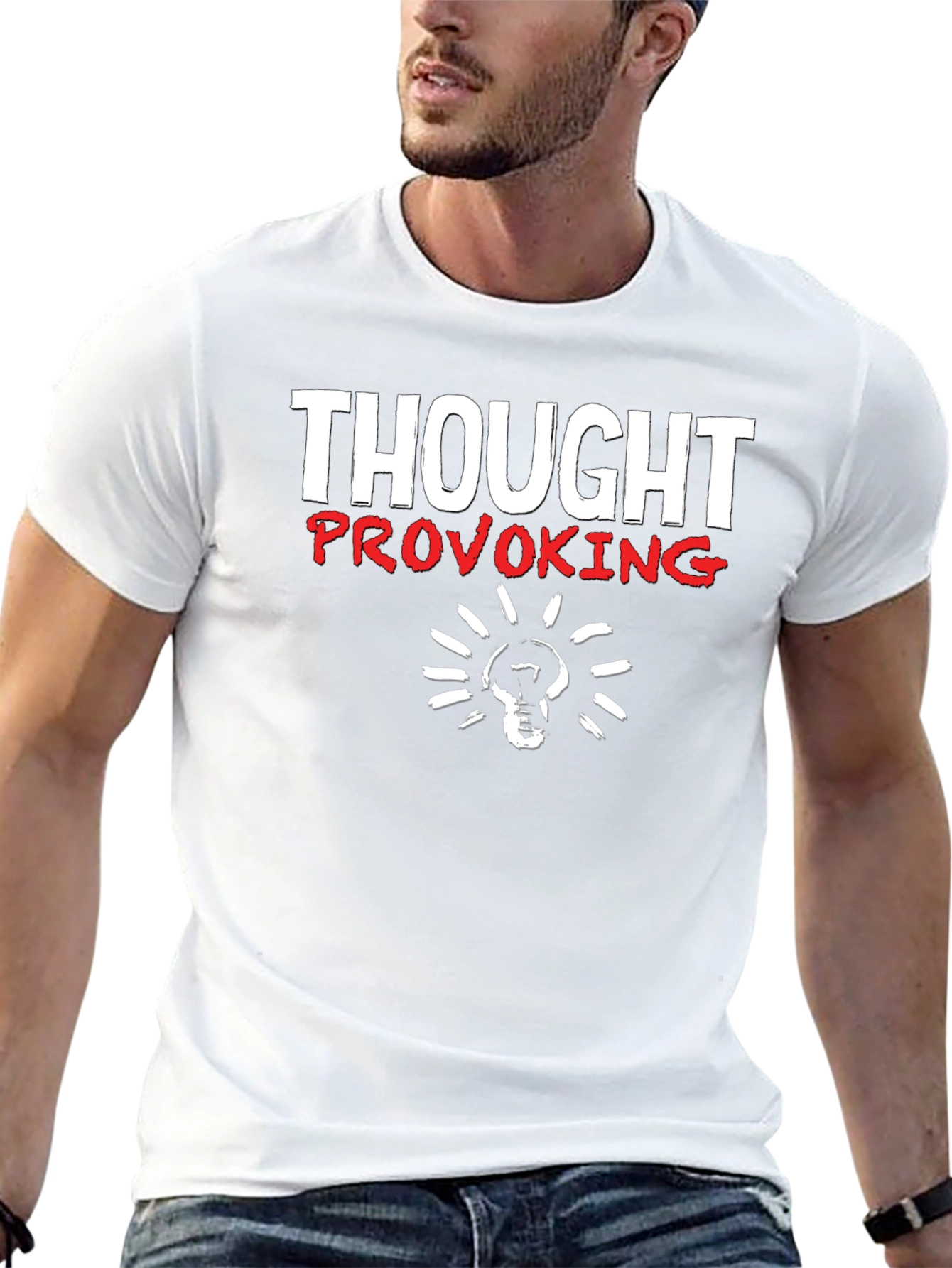 Black Thought Provoking Graphic T-Shirt - Soft Cotton Blend view 13