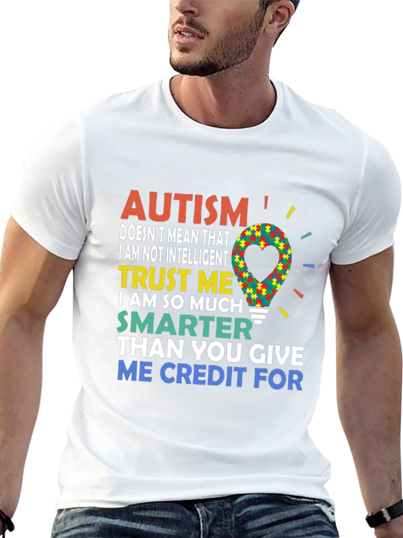 Black Autism Awareness T-Shirt - Trust Me view 13