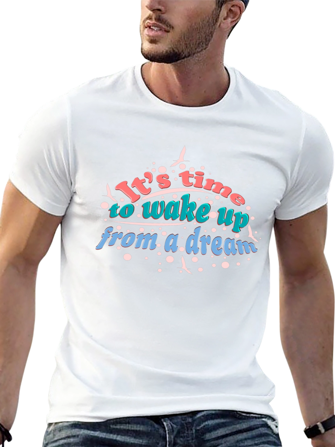 Black It's Time to Wake Up Graphic T-Shirt view 13