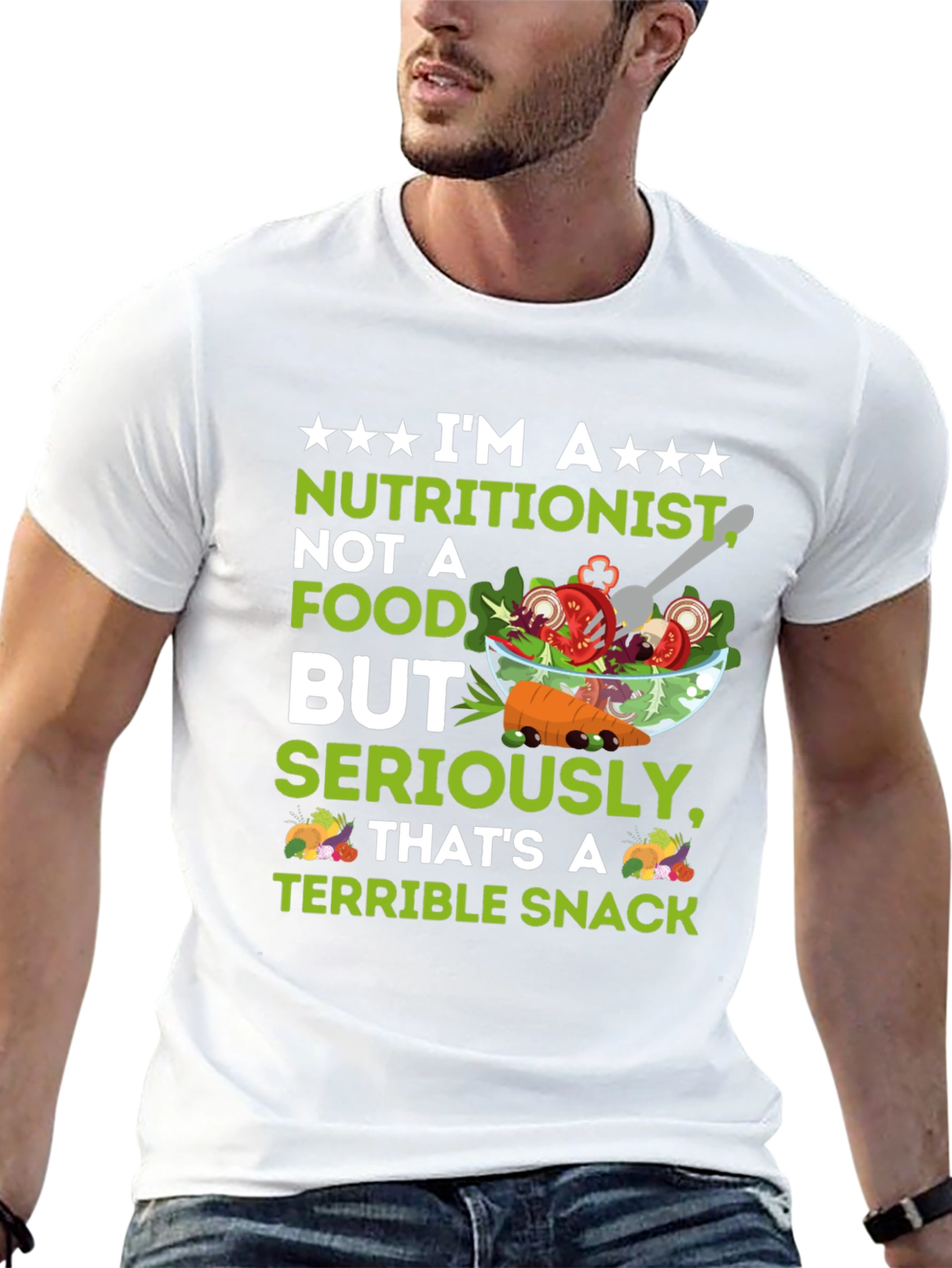 Black Nutritionist Terrible Snack Graphic Tee view 13