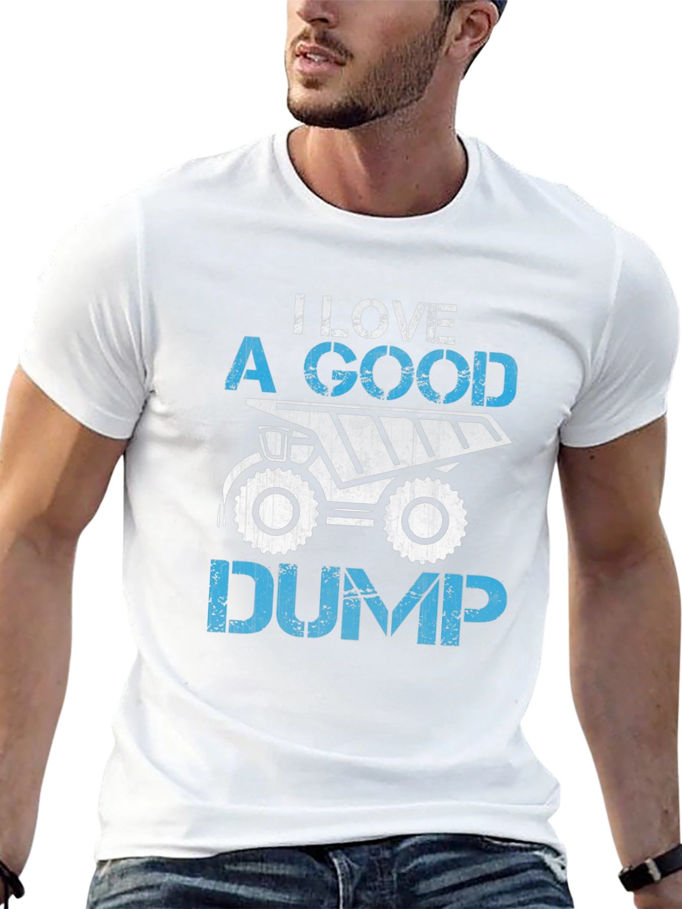 Black I Love A Good Dump Truck Graphic T-Shirt view 13