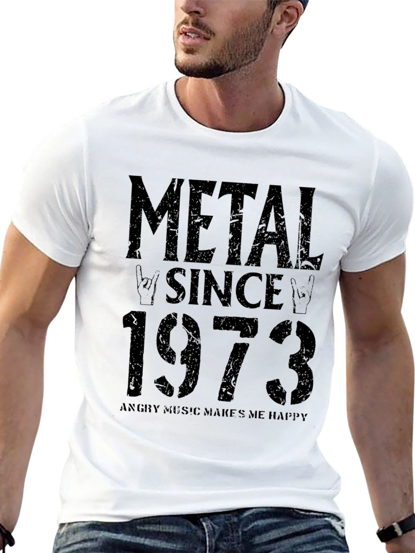 Black Metal Since 1973 Black Graphic T-Shirt view 13