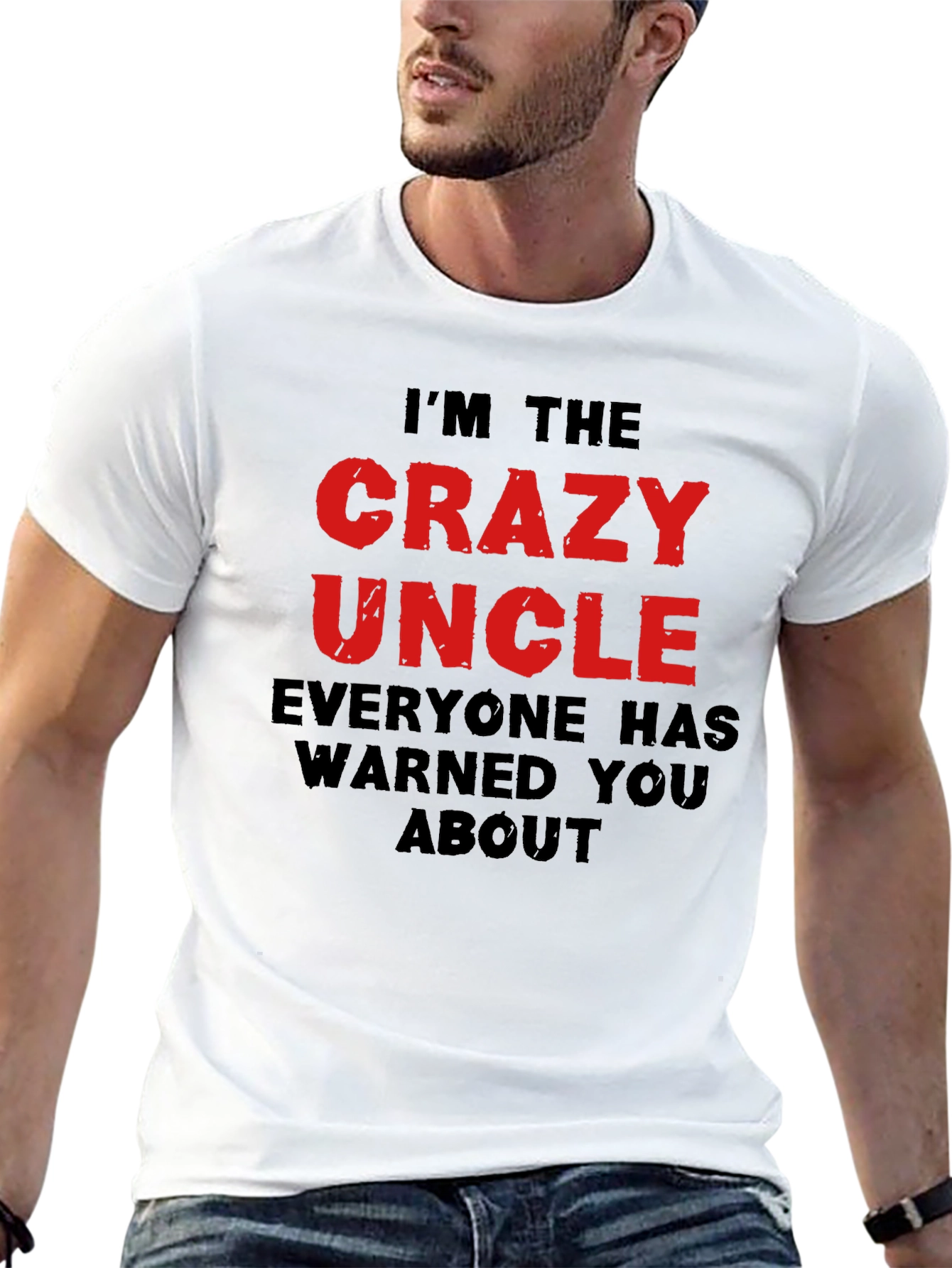 Black Crazy Uncle Graphic T-Shirt view 13