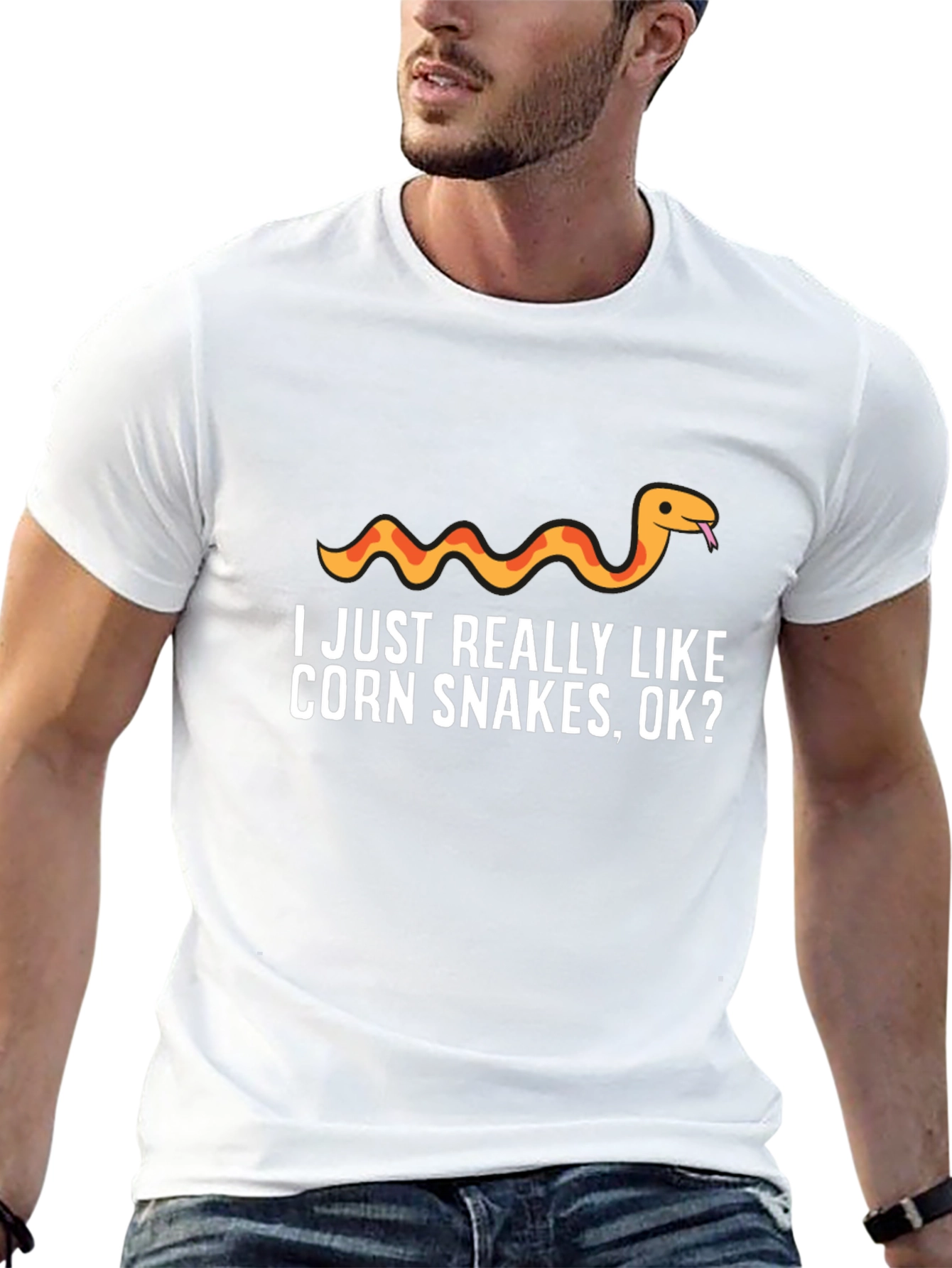 Black Corn Snake Lover T-Shirt - I Just Really Like Corn Snakes, OK? view 13