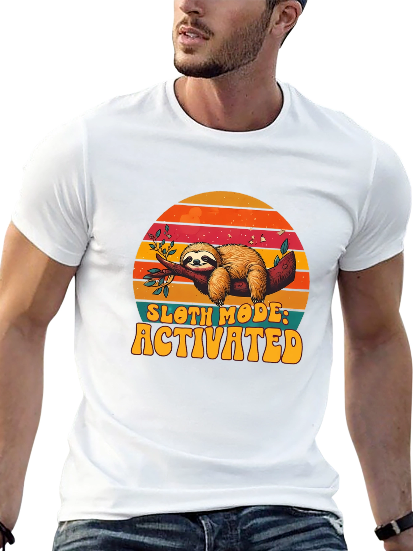 Black Sloth Mode Activated T-Shirt - Relaxed Fit view 13