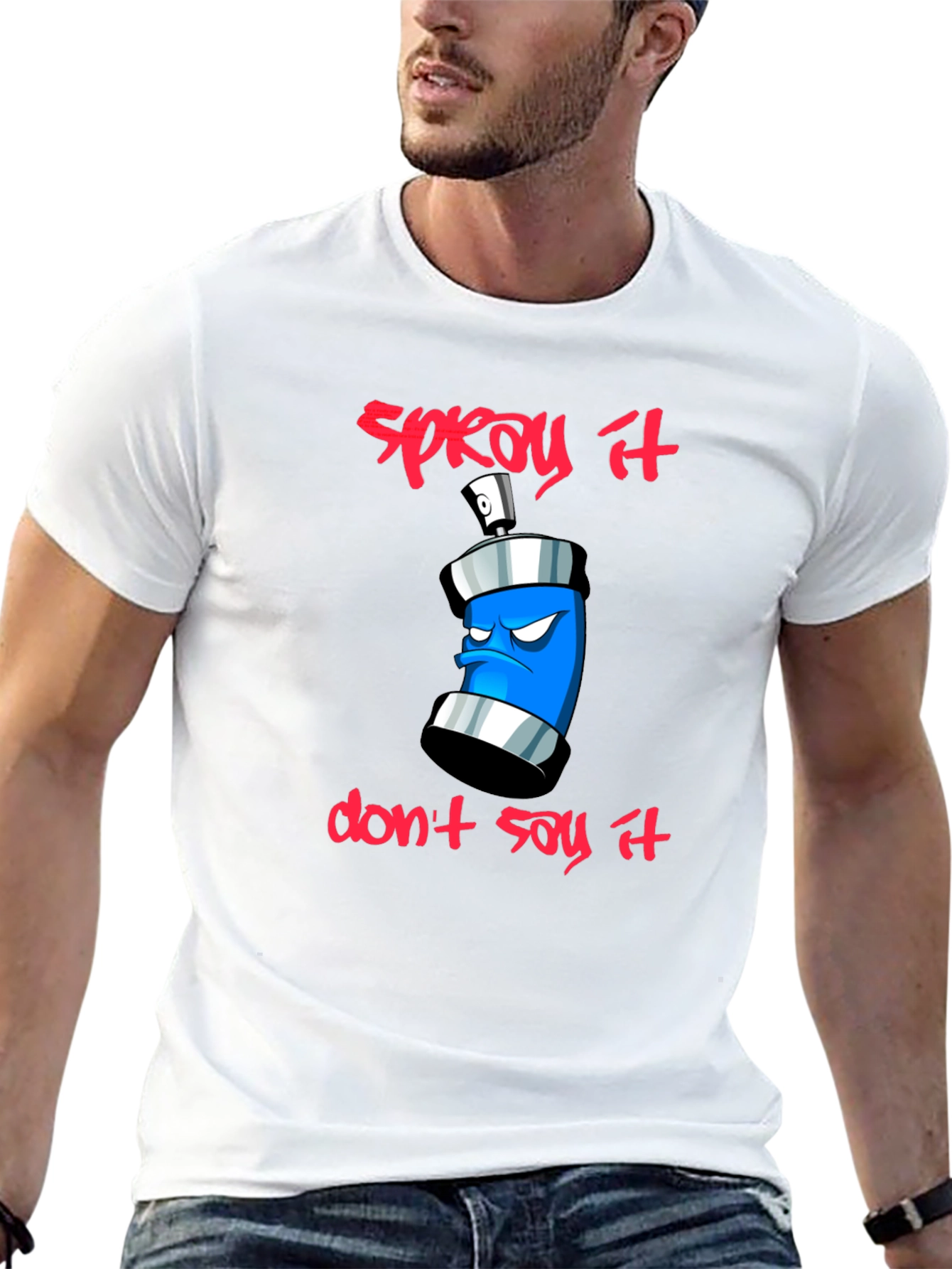 Black Spray It, Don't Say It - Graphic T-Shirt view 13