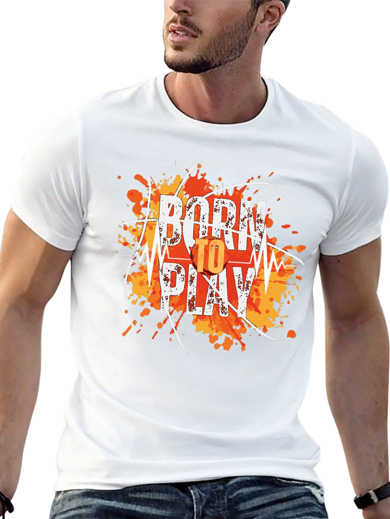 Black Born to Play Graphic T-Shirt - Stylish and Comfortable view 13