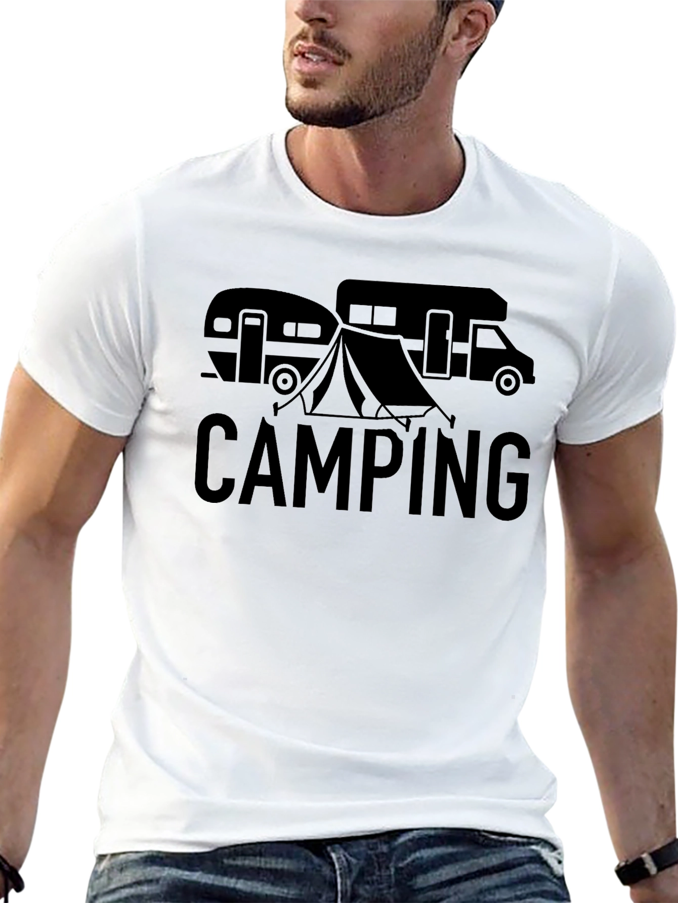 Black Camping Adventure T-Shirt view 13