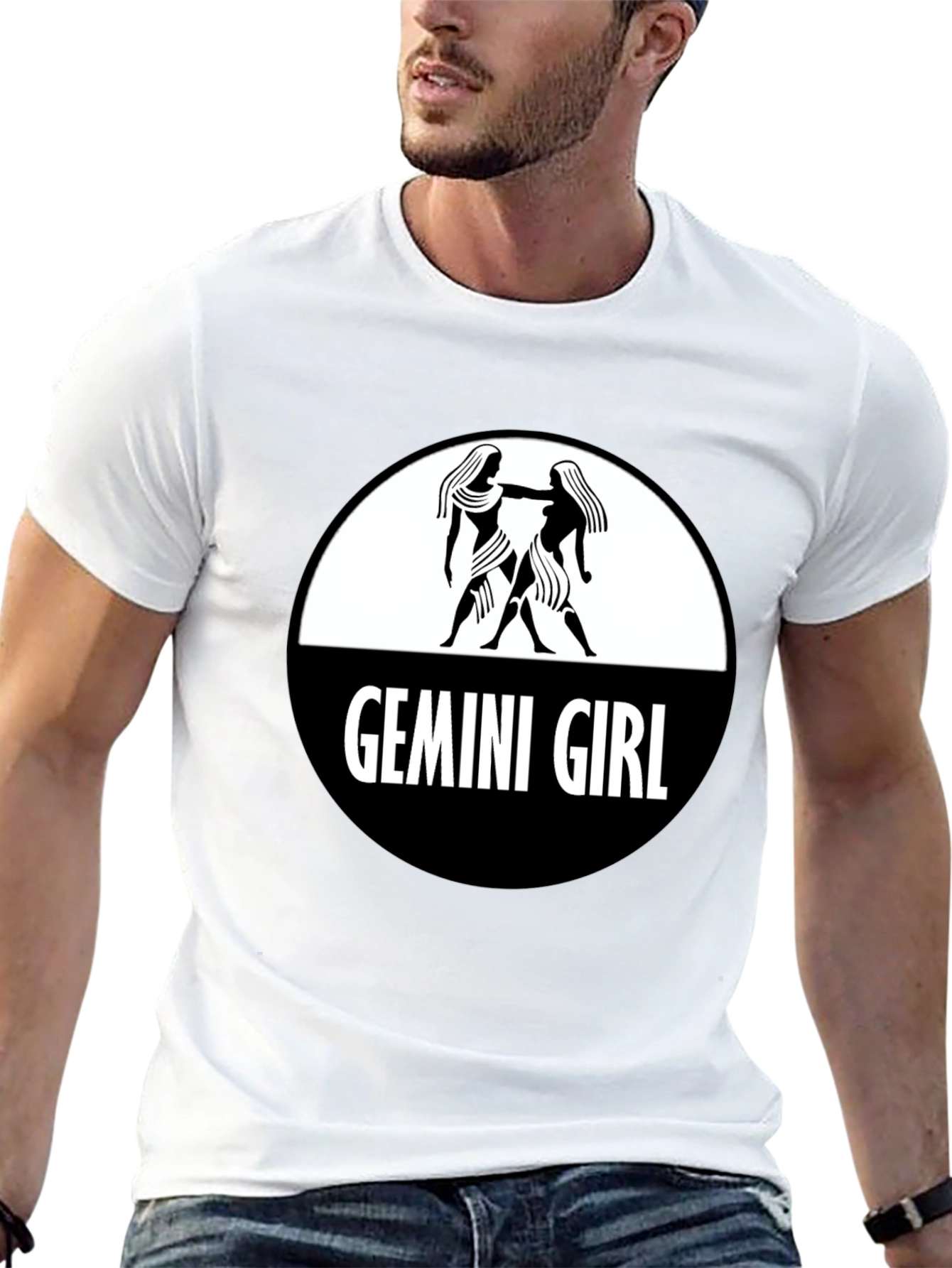 Black Gemini Girl Graphic Tee - Black T-Shirt view 13