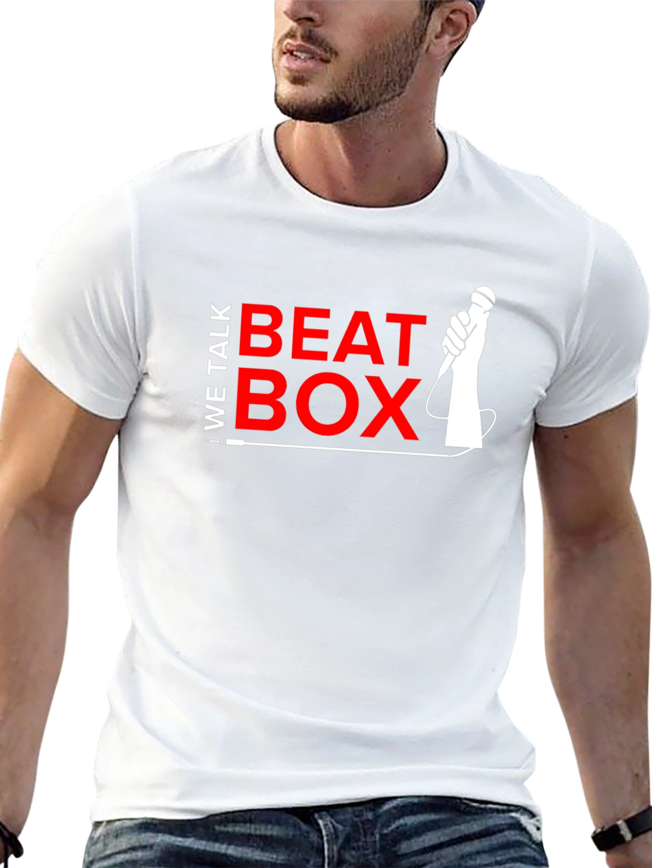 Black We Talk Beat Box Graphic T-Shirt view 13