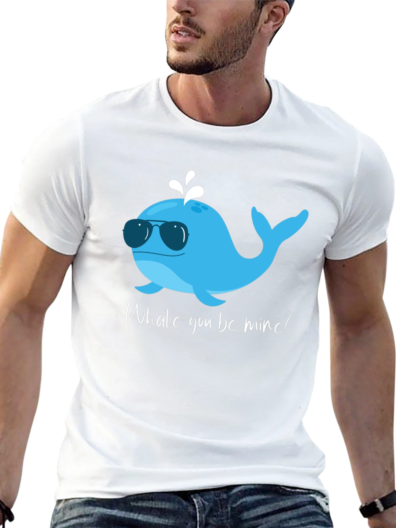 Black Whale You Be Mine T-Shirt - Cute Ocean Valentine Tee view 13