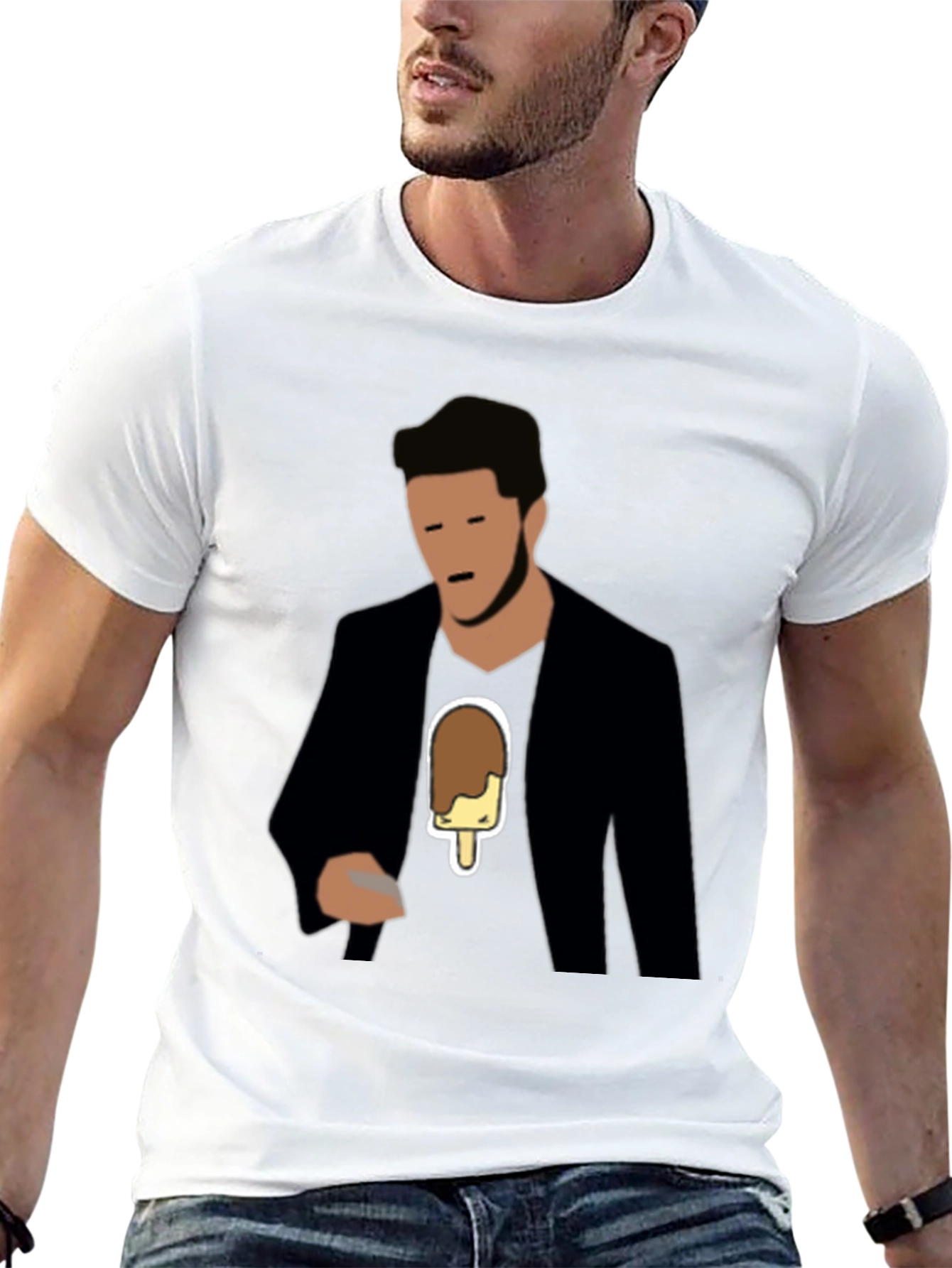 Black Cool Graphic Tee - Ice Cream Man view 13