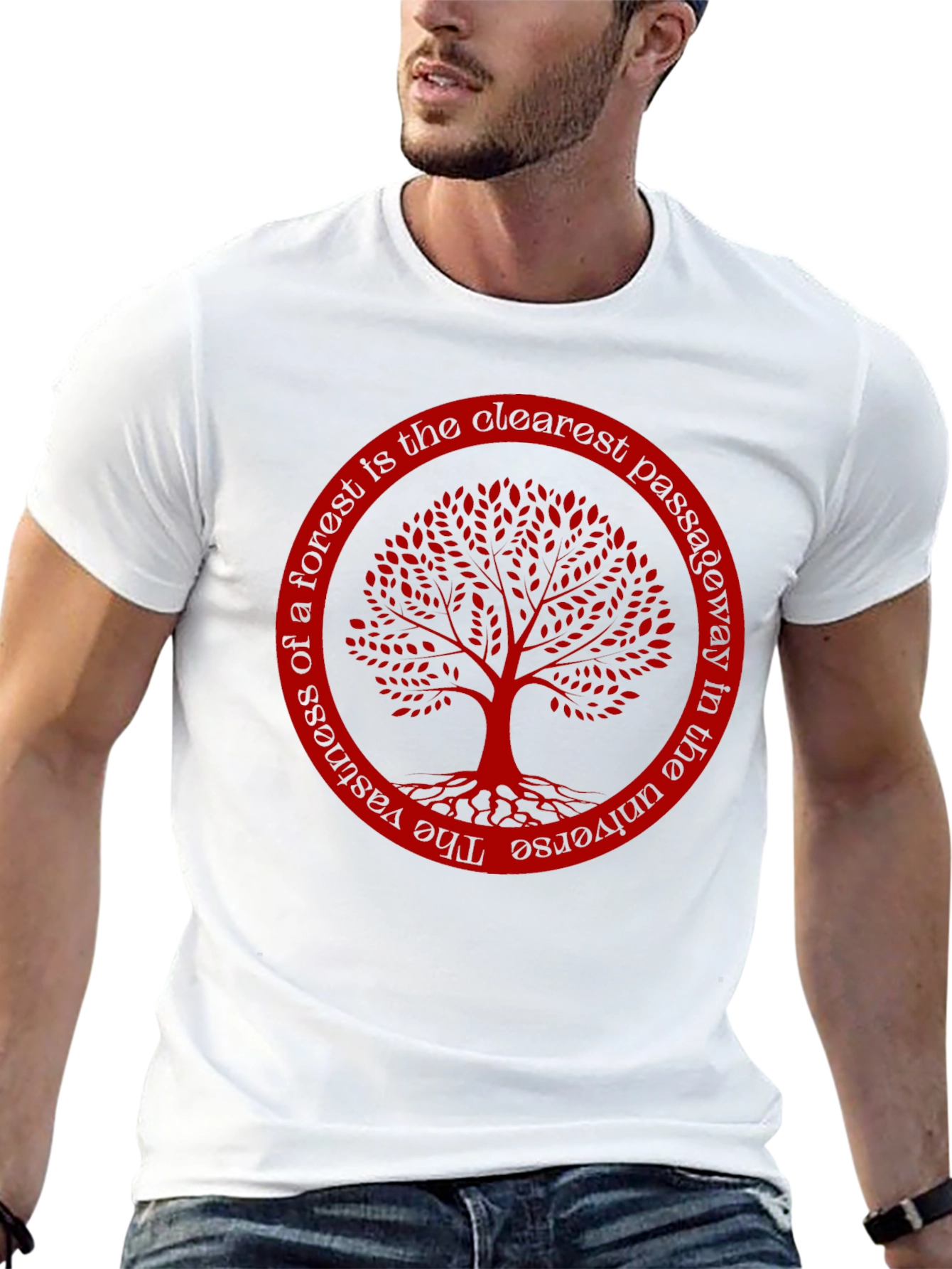 Black Tree of Life T-Shirt - Forest Passageway Tee view 13