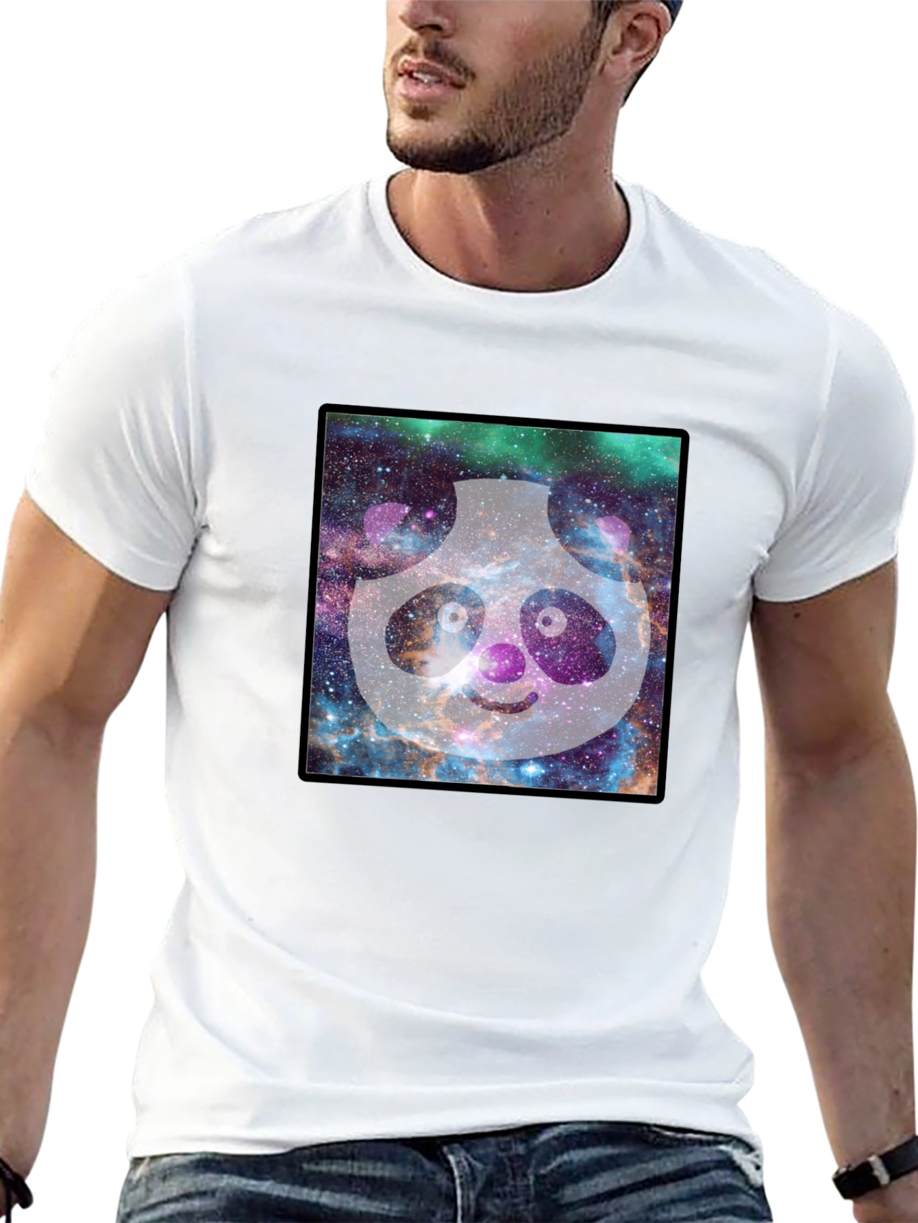 Black Galaxy Panda Graphic Tee - Unique Design view 13