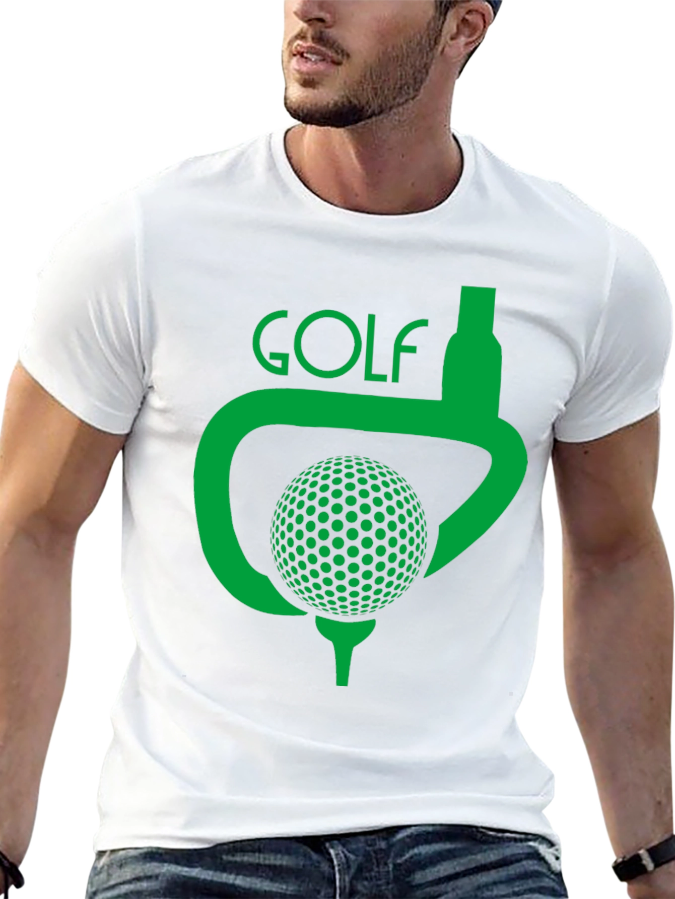 Black Golf Tee T-Shirt view 13