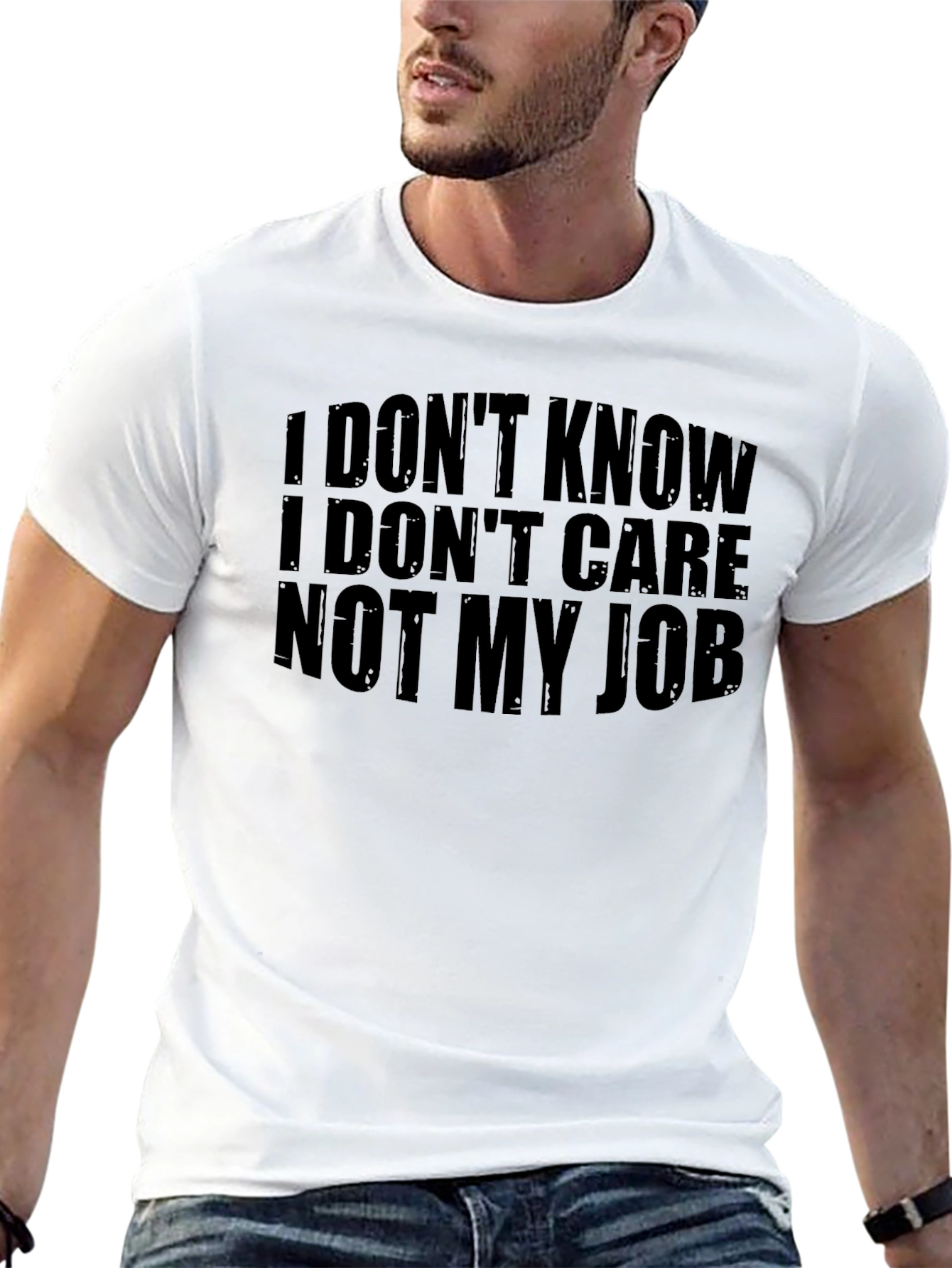 Black I Don't Know I Don't Care Graphic T-Shirt view 13