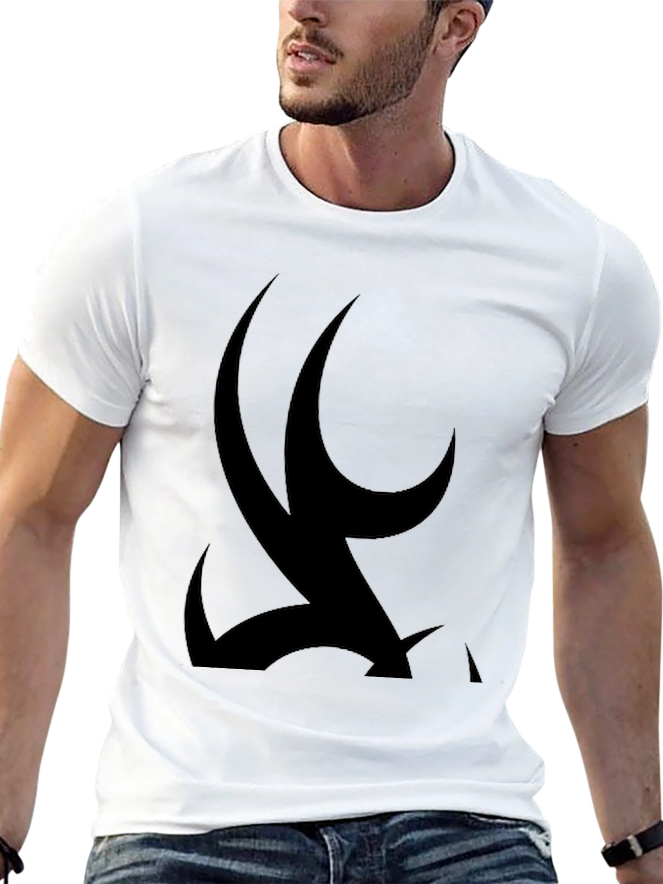 Black Abstract Black Graphic Print Tee view 13