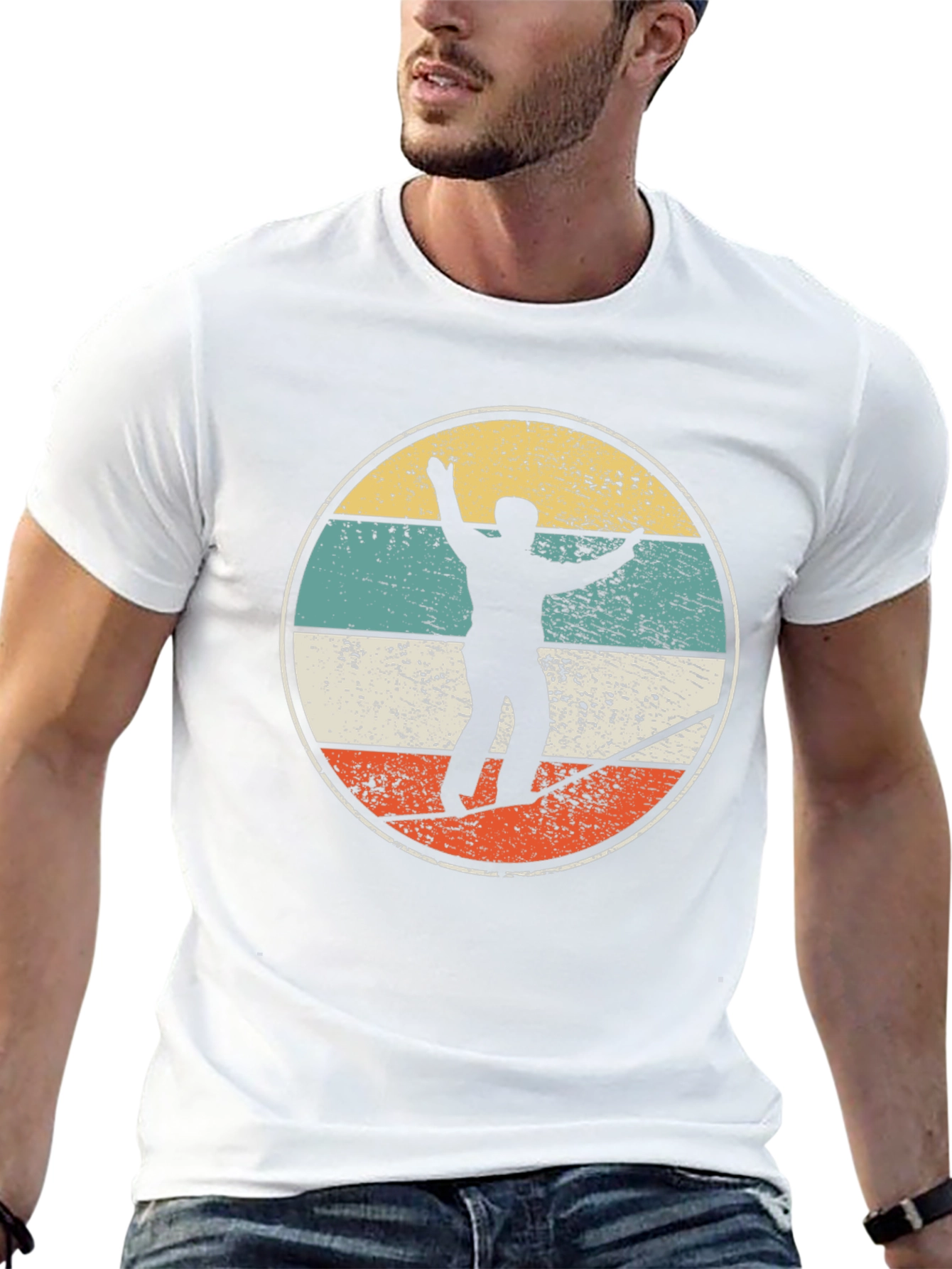 Black Retro Slackline T-Shirt view 13