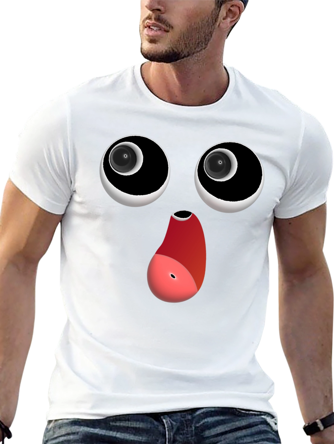 Black Funny Face Black T-Shirt view 13