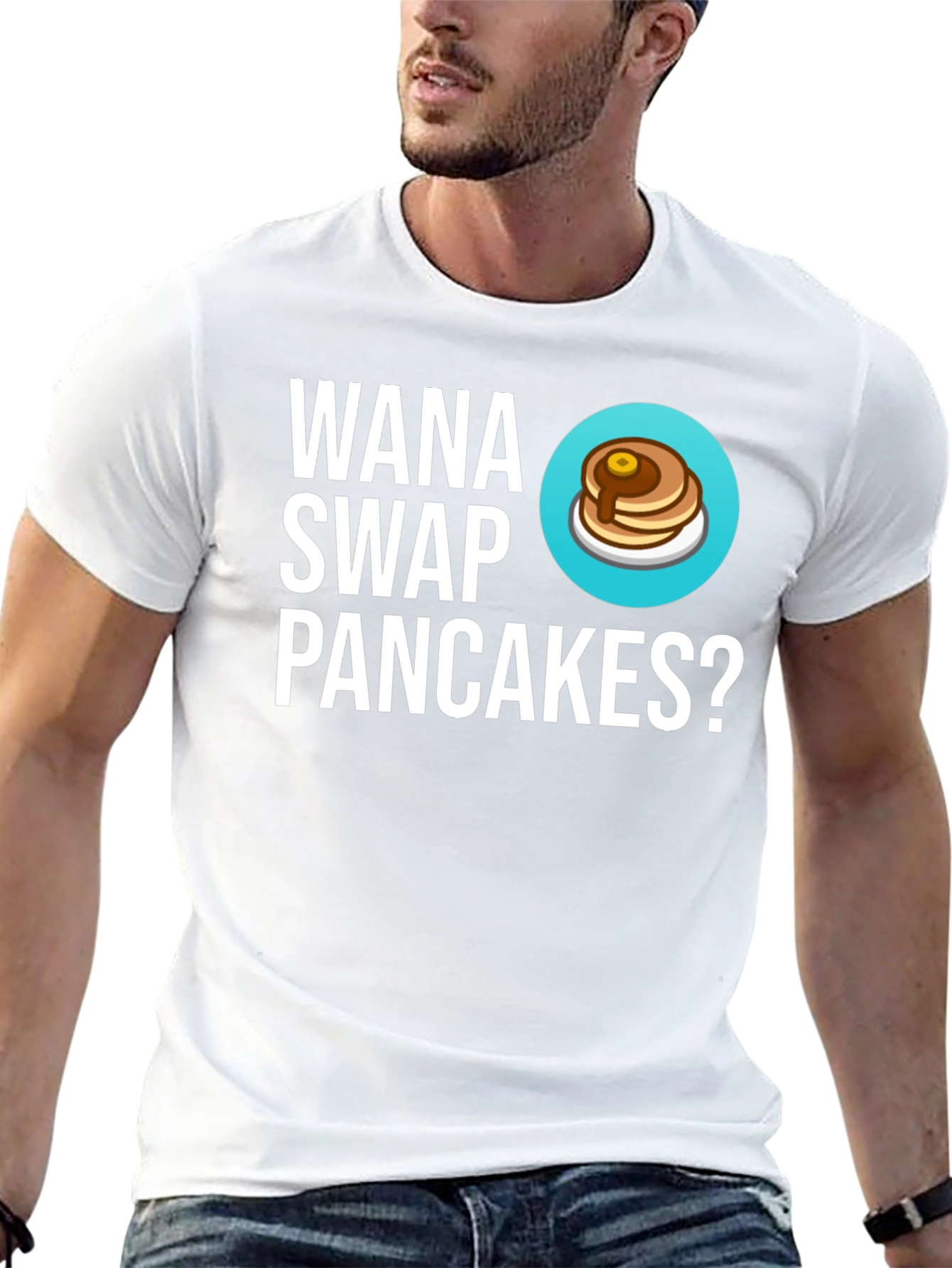 Black Wanna Swap Pancakes? Graphic Tee - Unique Gift! view 13