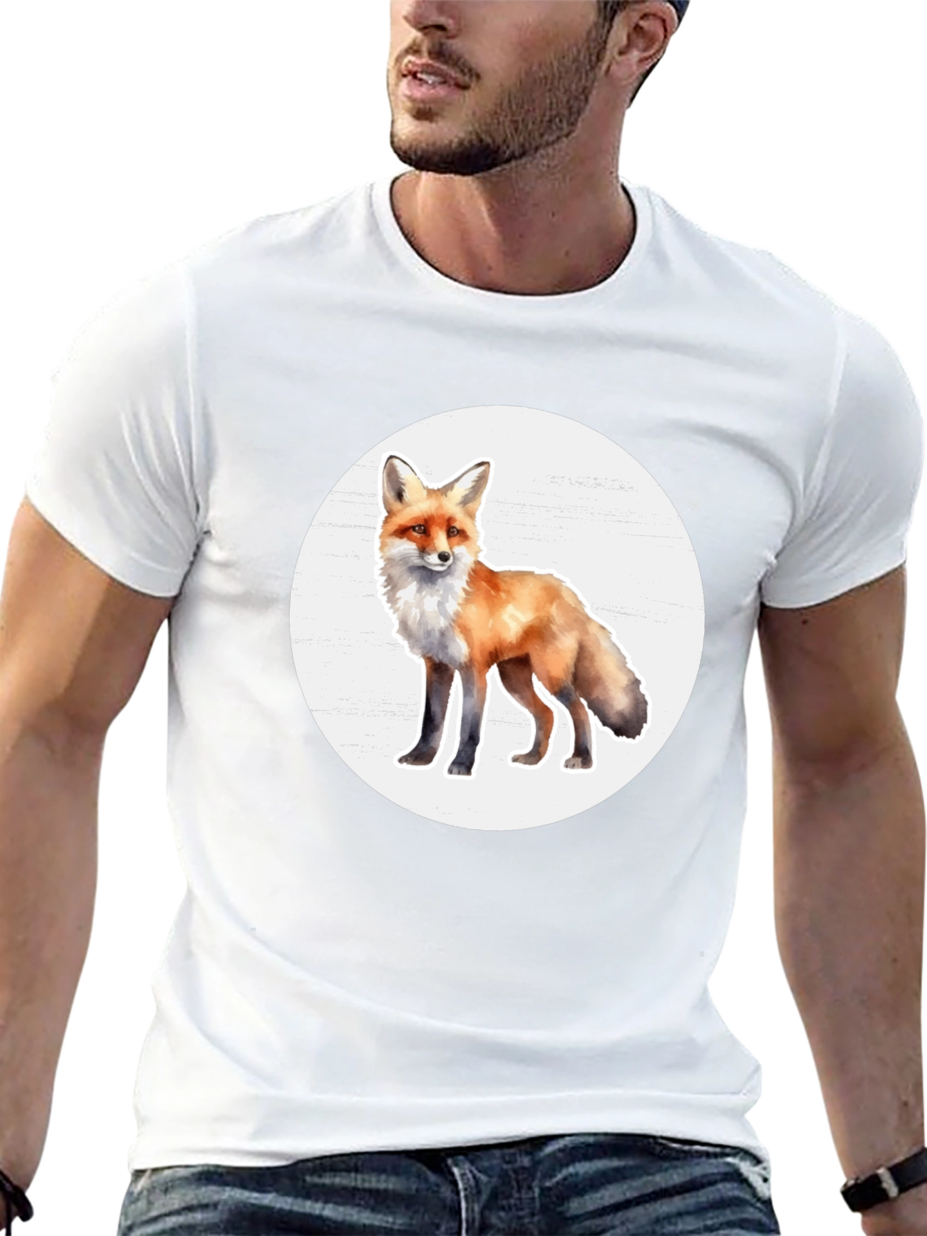 Black Fox Graphic Tee - Stylish Animal Print T-Shirt view 13