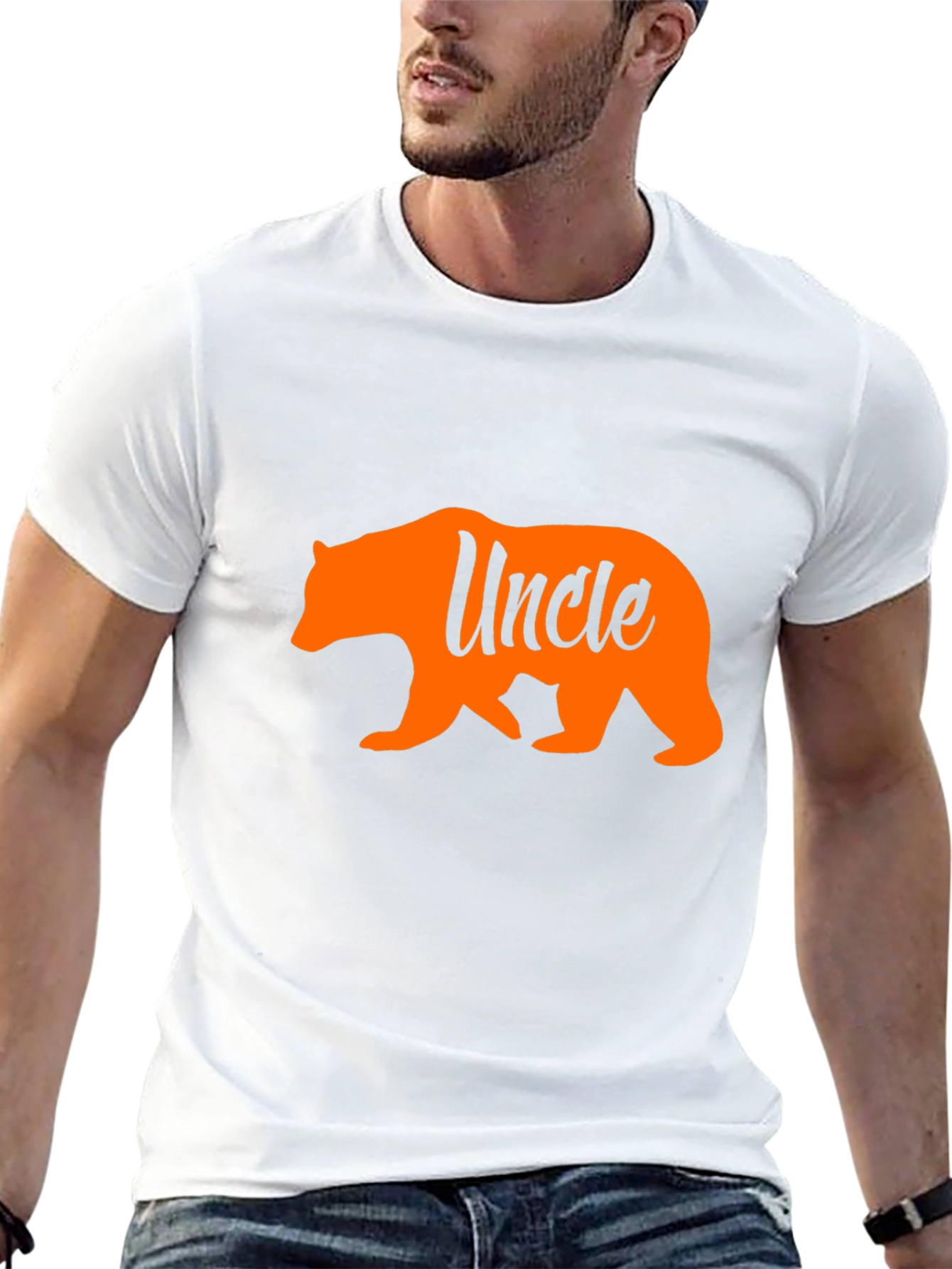 Black Uncle Bear Graphic T-Shirt - Black view 13