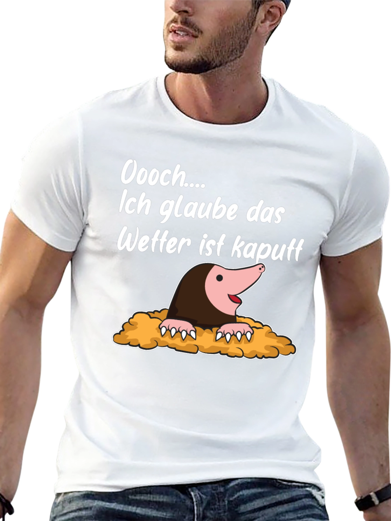 Black Funny Mole Weather Pun T-Shirt view 13