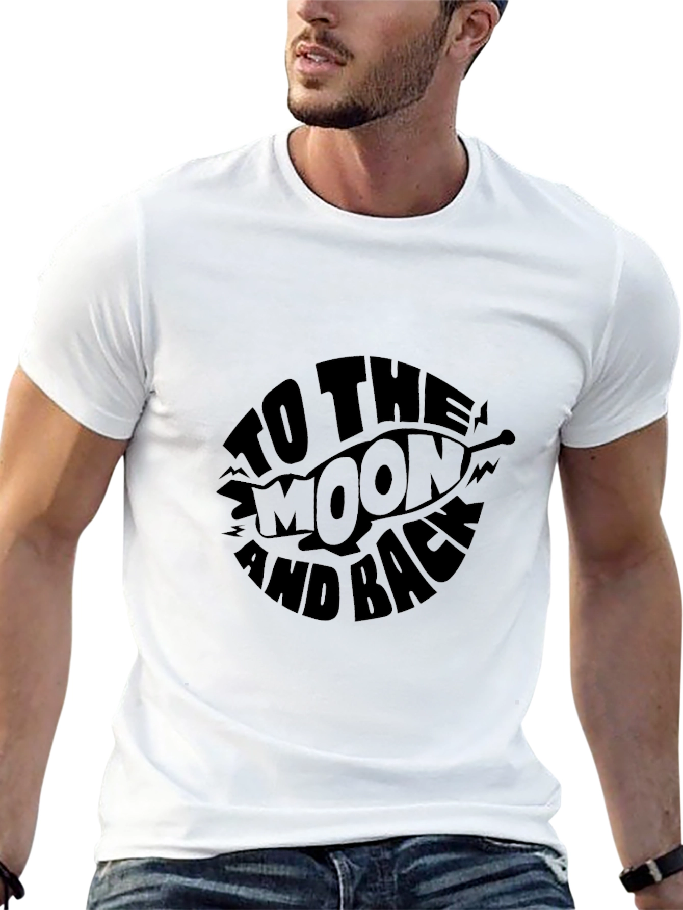 To the Moon and Back Graphic Tee - Black - 13