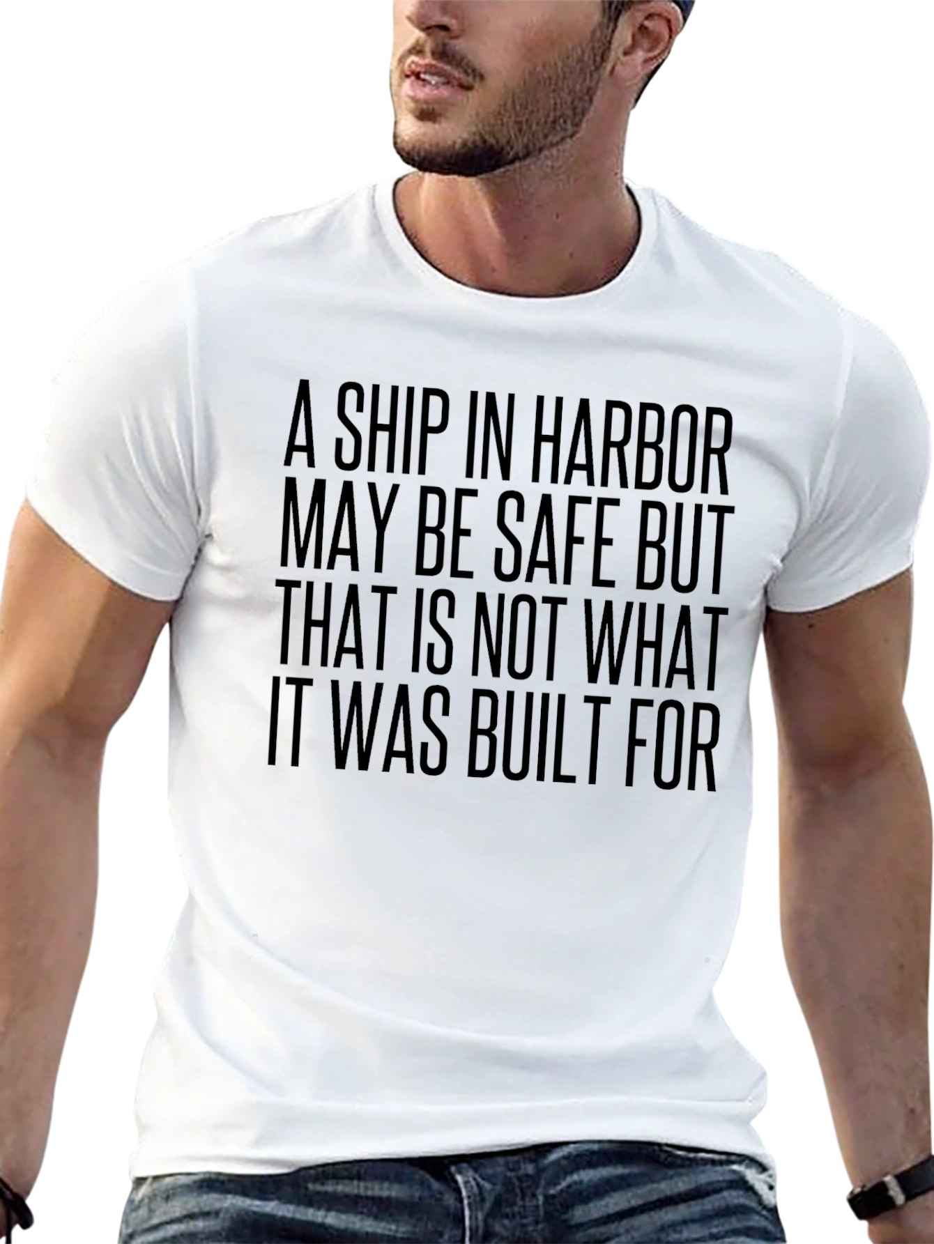 Black Inspirational Ship T-Shirt - Take Risks view 13