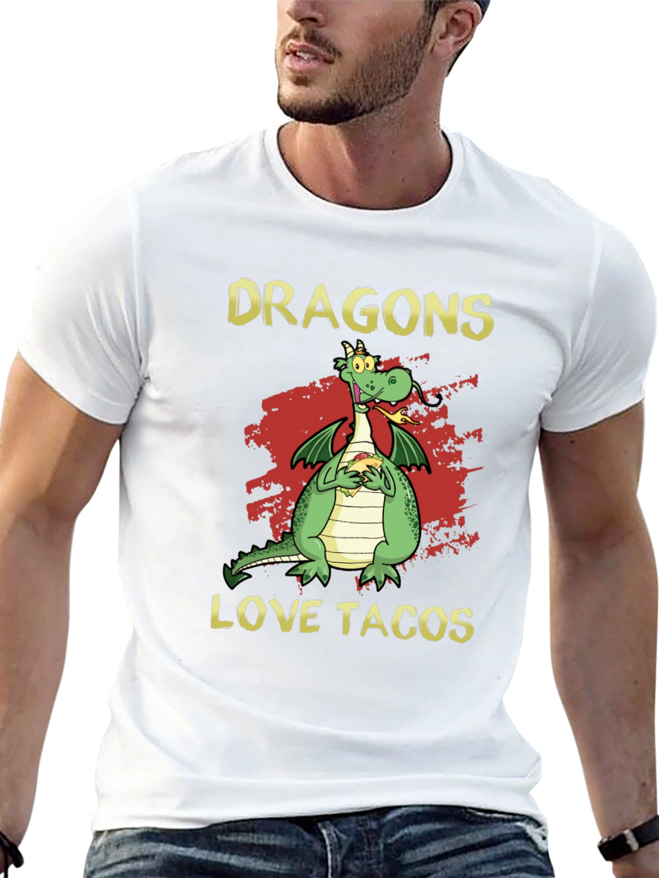 Black Dragons Love Tacos Graphic T-Shirt view 13