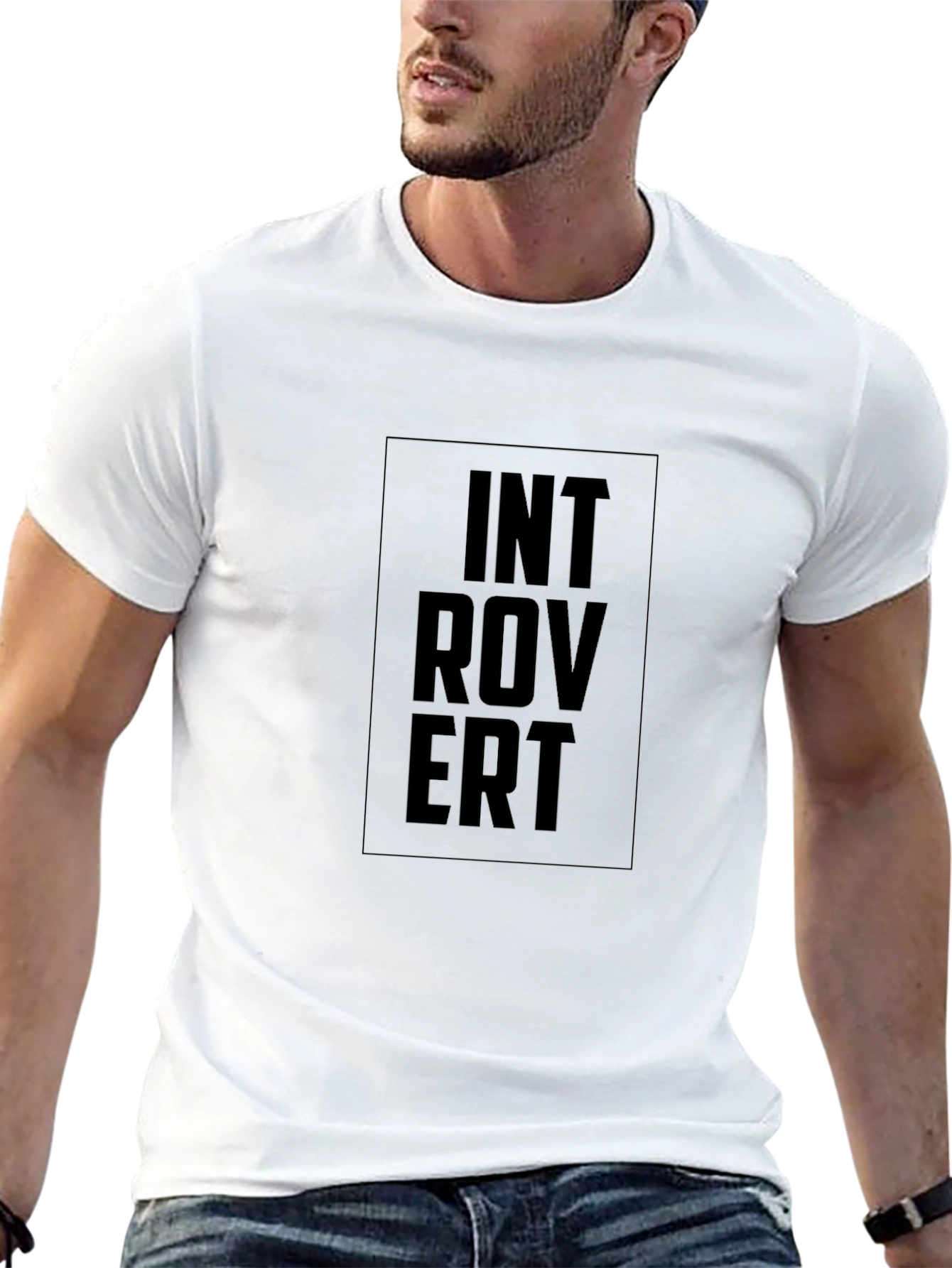 Black Introvert Graphic T-Shirt - Soft Cotton Tee view 13