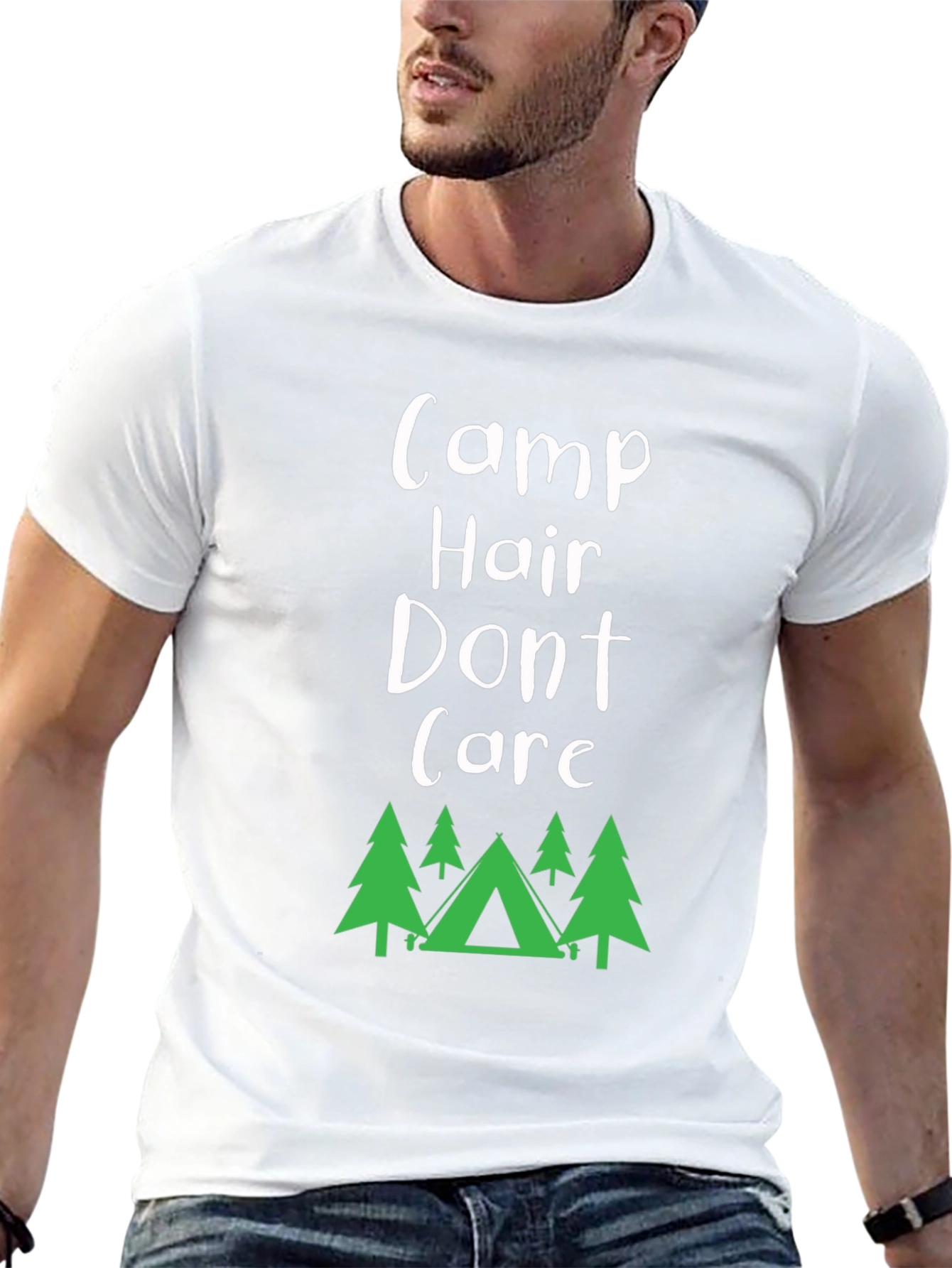 Black Camp Hair Don't Care T-Shirt view 13