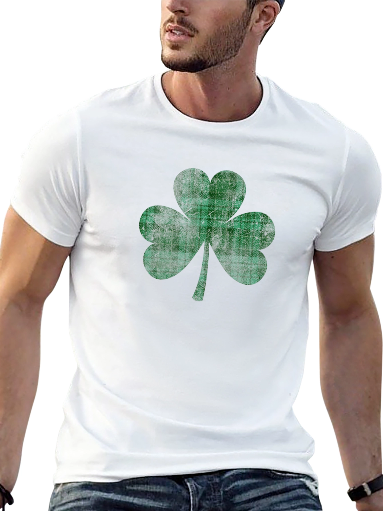 Black Plaid Shamrock T-Shirt - St. Patrick's Day Apparel view 13