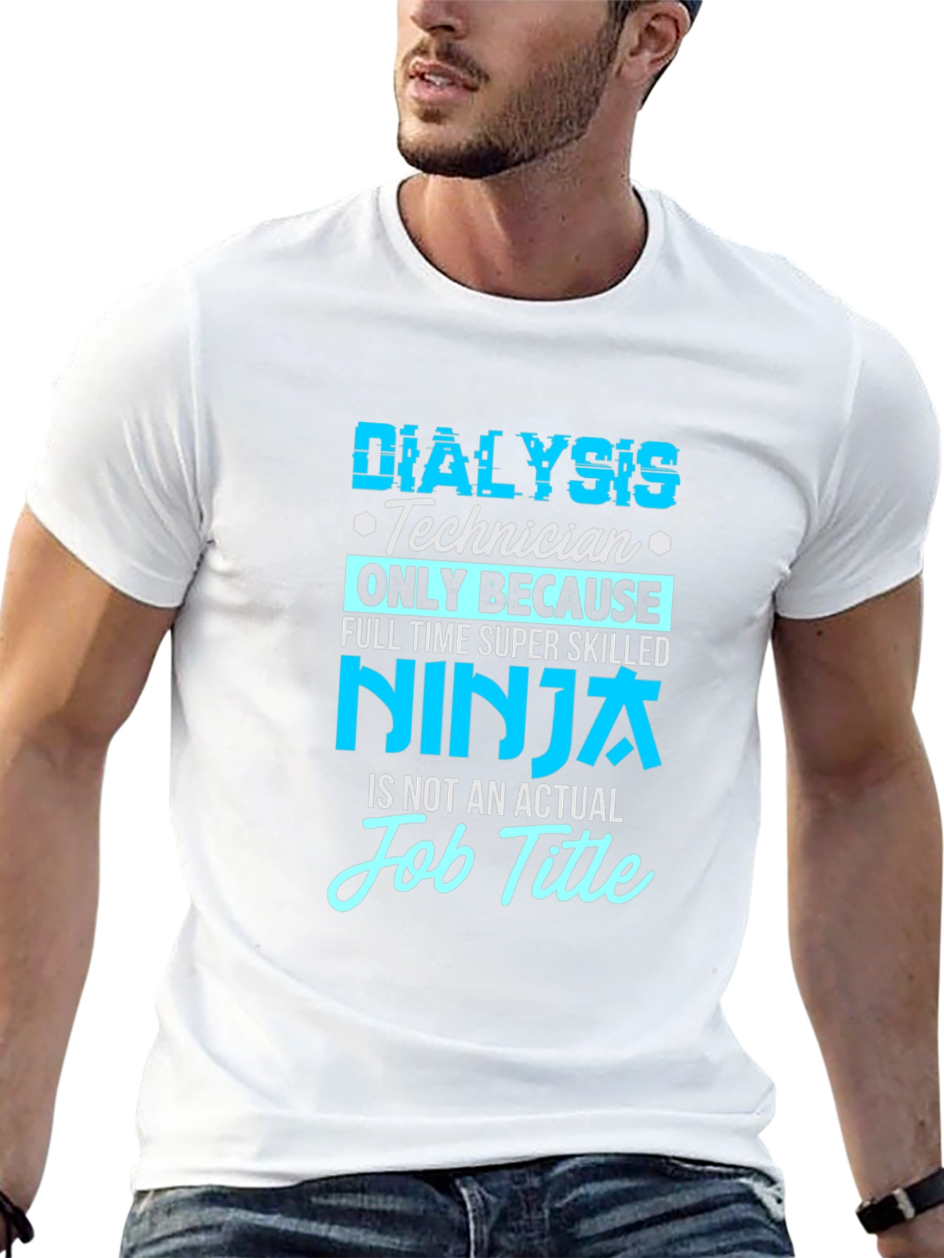 Black Dialysis Technician Ninja T-Shirt view 13