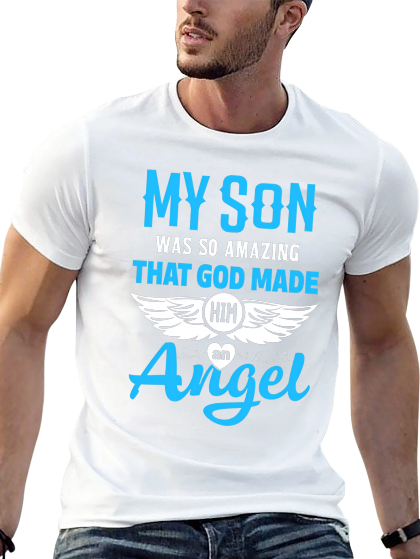 Black My Son Angel Memorial T-Shirt view 13