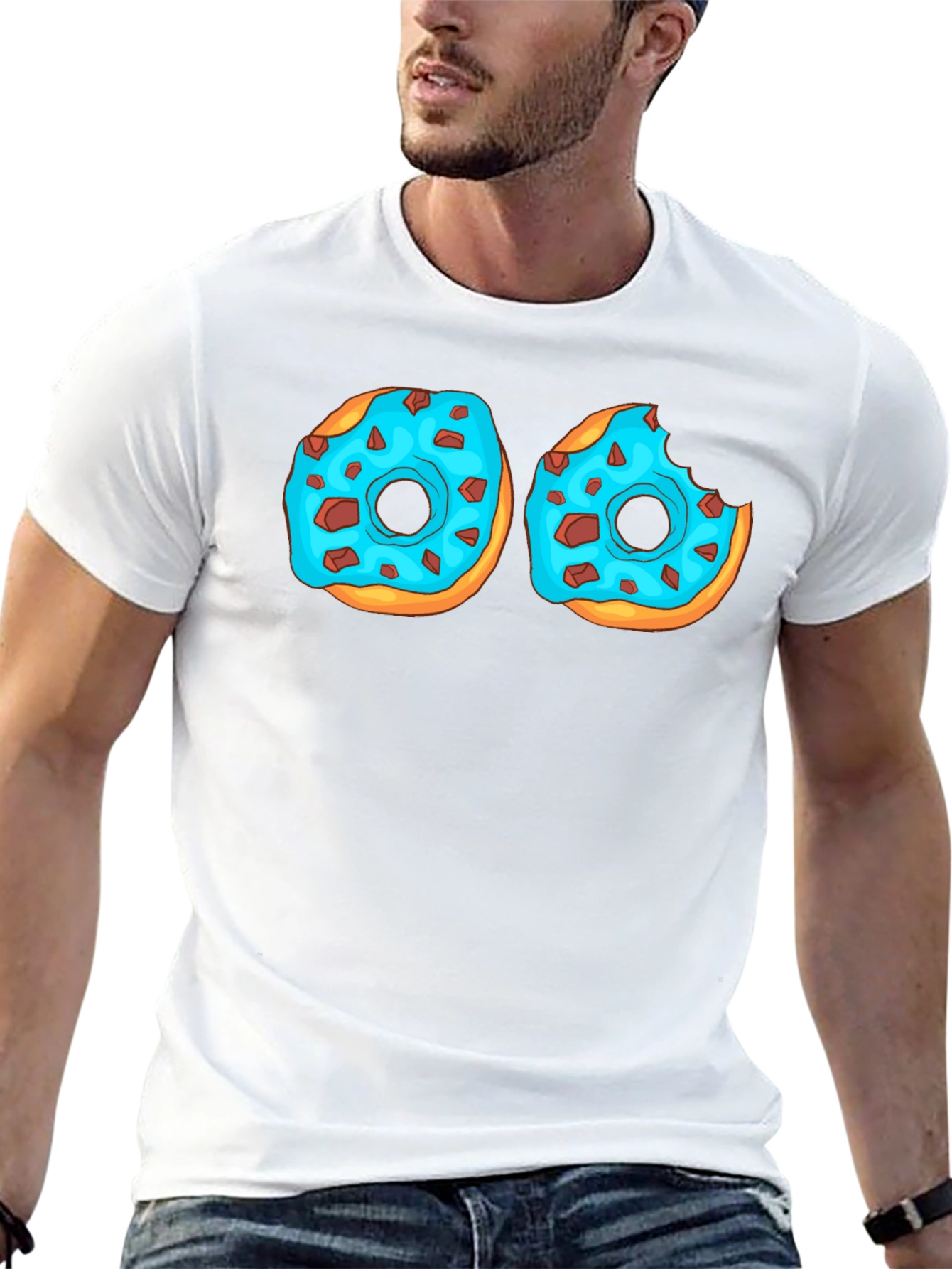 Black Donut T-Shirt: Funny Graphic Tee for Food Lovers view 13