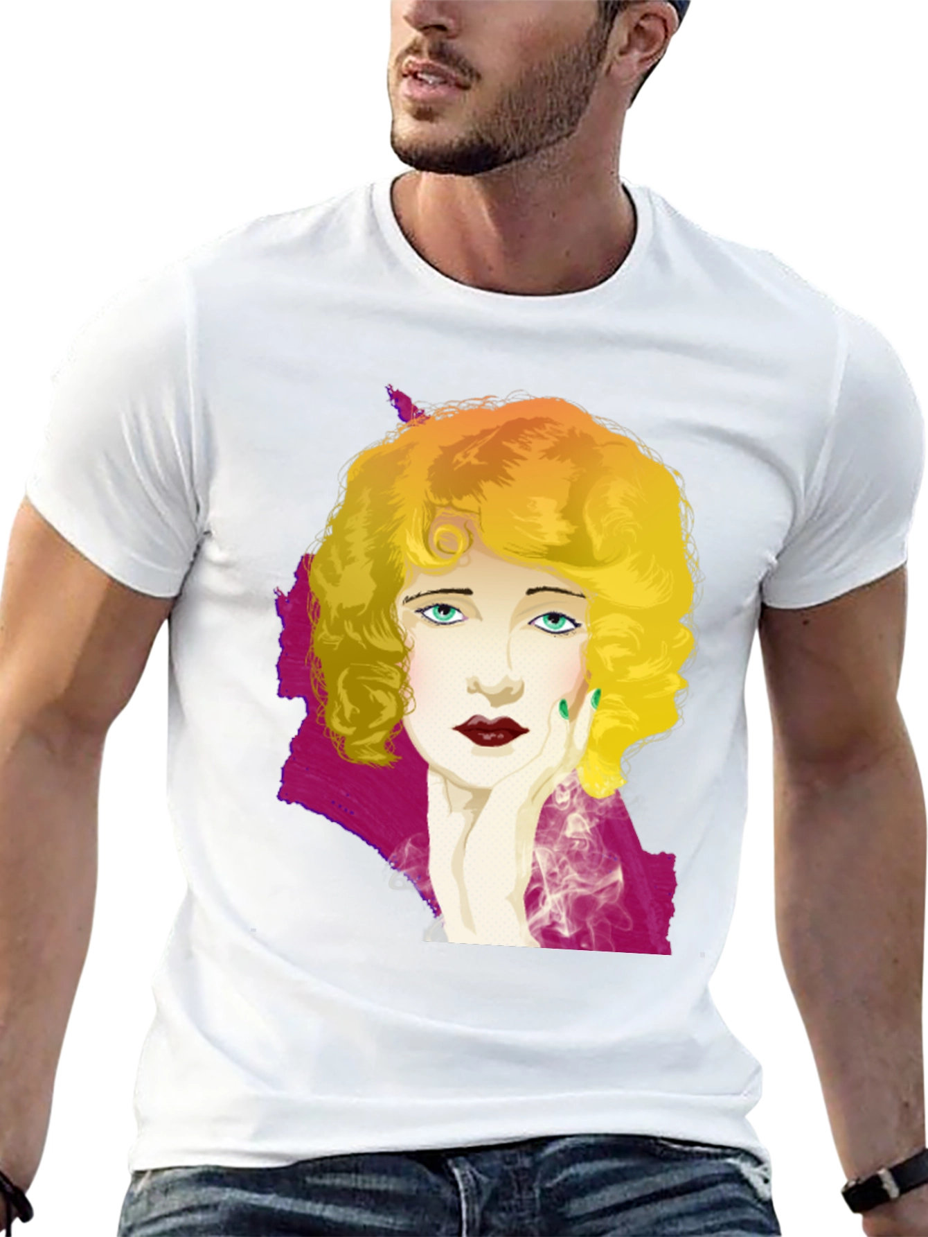 Black Vintage Art Deco Style Women's Graphic T-Shirt view 13