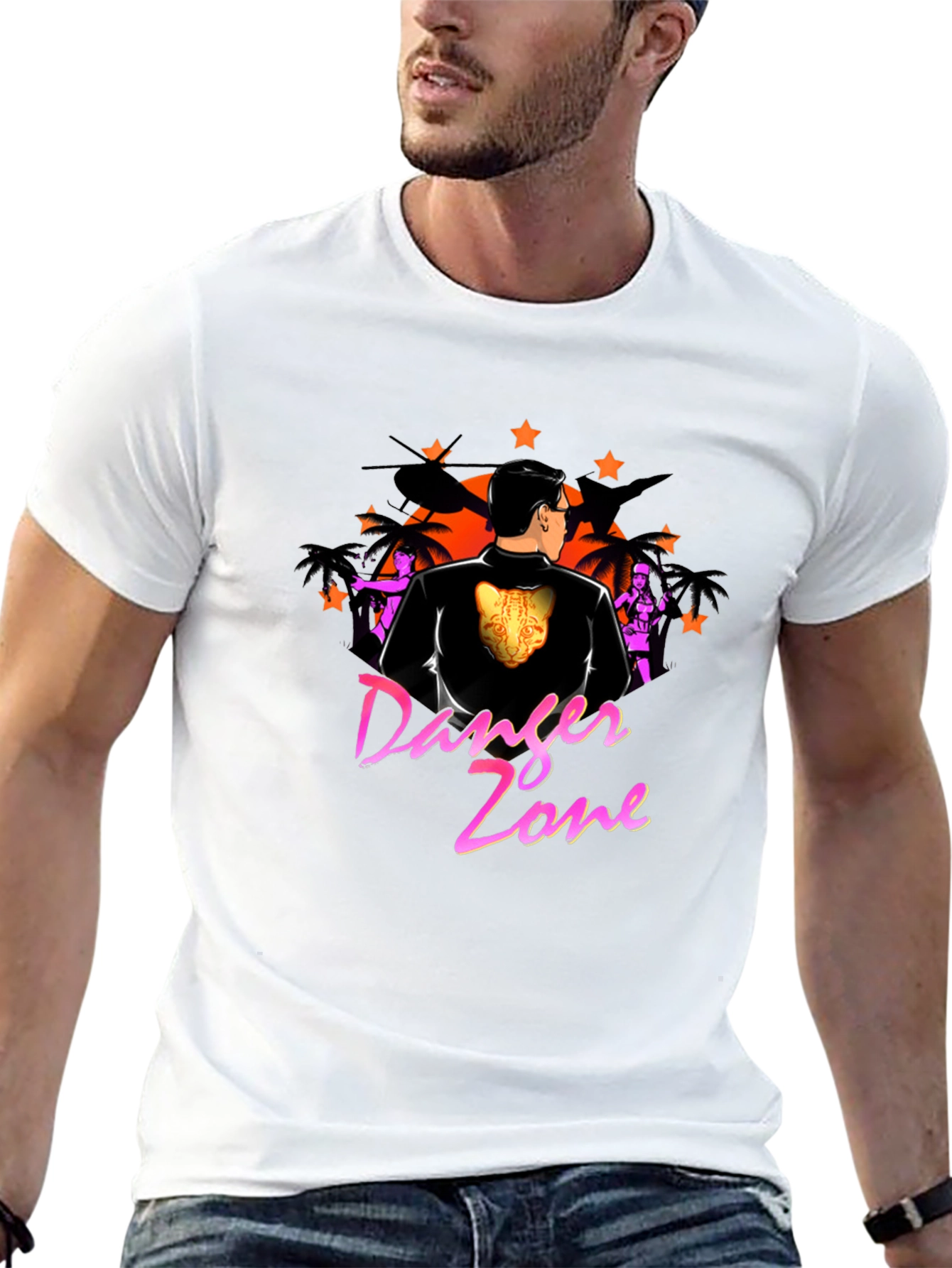 Black Danger Zone Graphic Tee - Black view 13