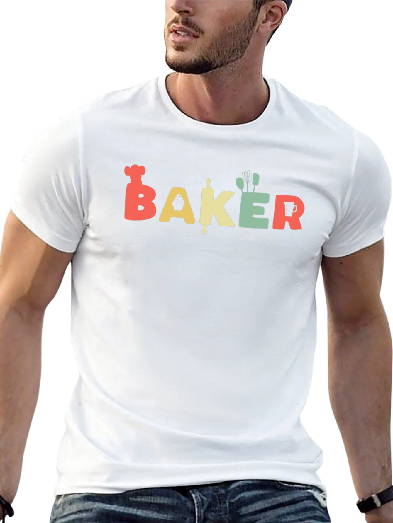 Black Baker T-Shirt - Funny Baking Tee view 13