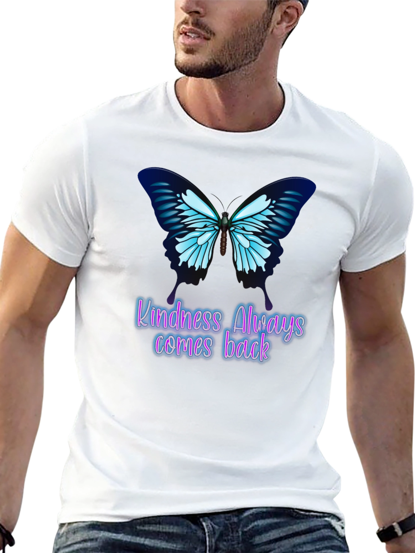 Black Kindness Butterfly Graphic Tee - Always Comes Back view 13
