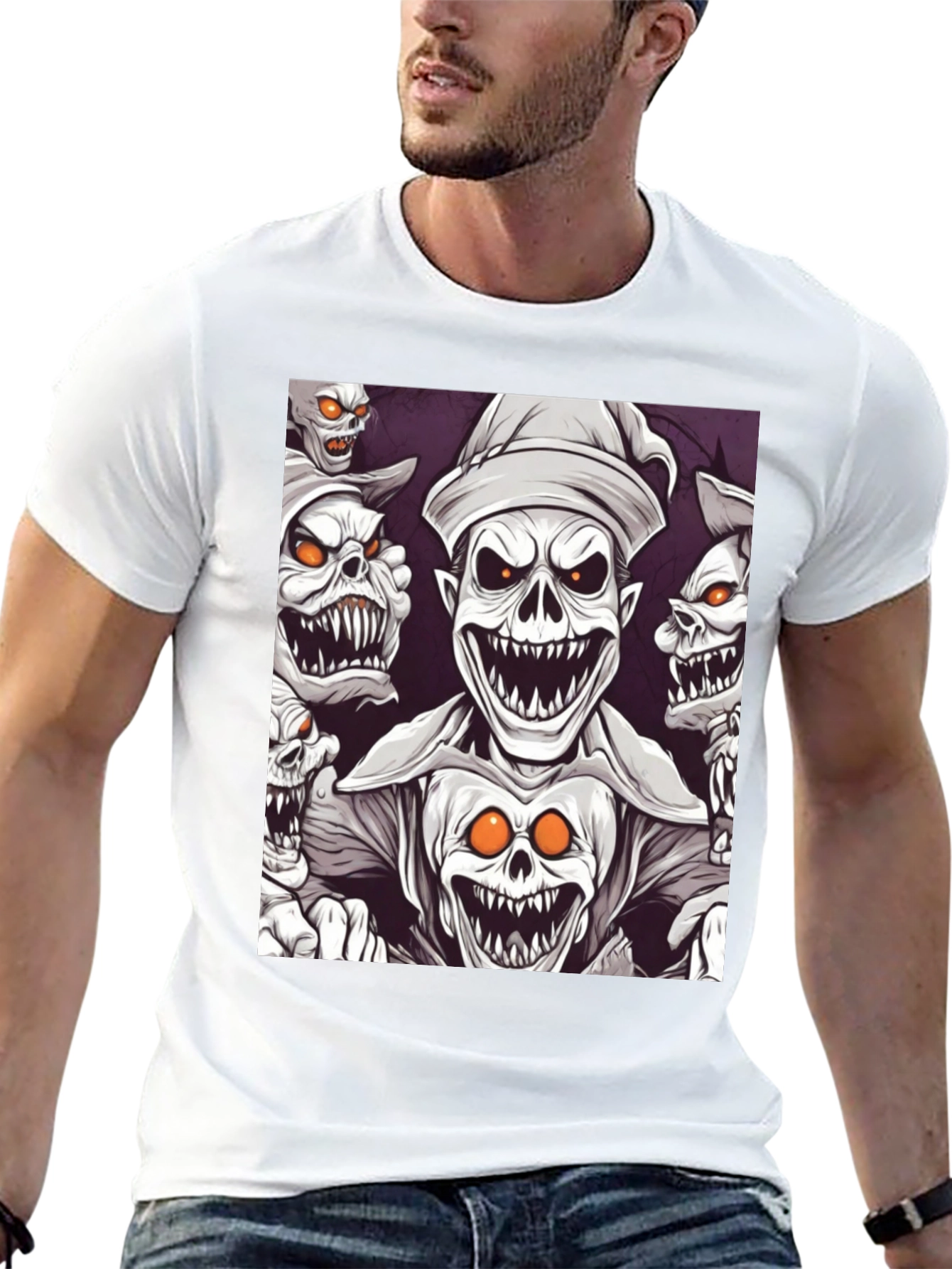 Black Spooky Cartoon T-Shirt view 13