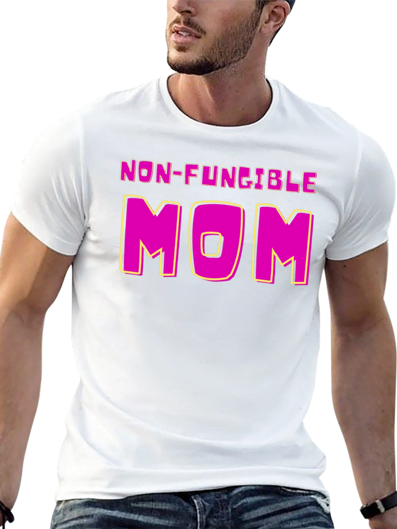 Black Non-Fungible Mom Funny T-Shirt view 13