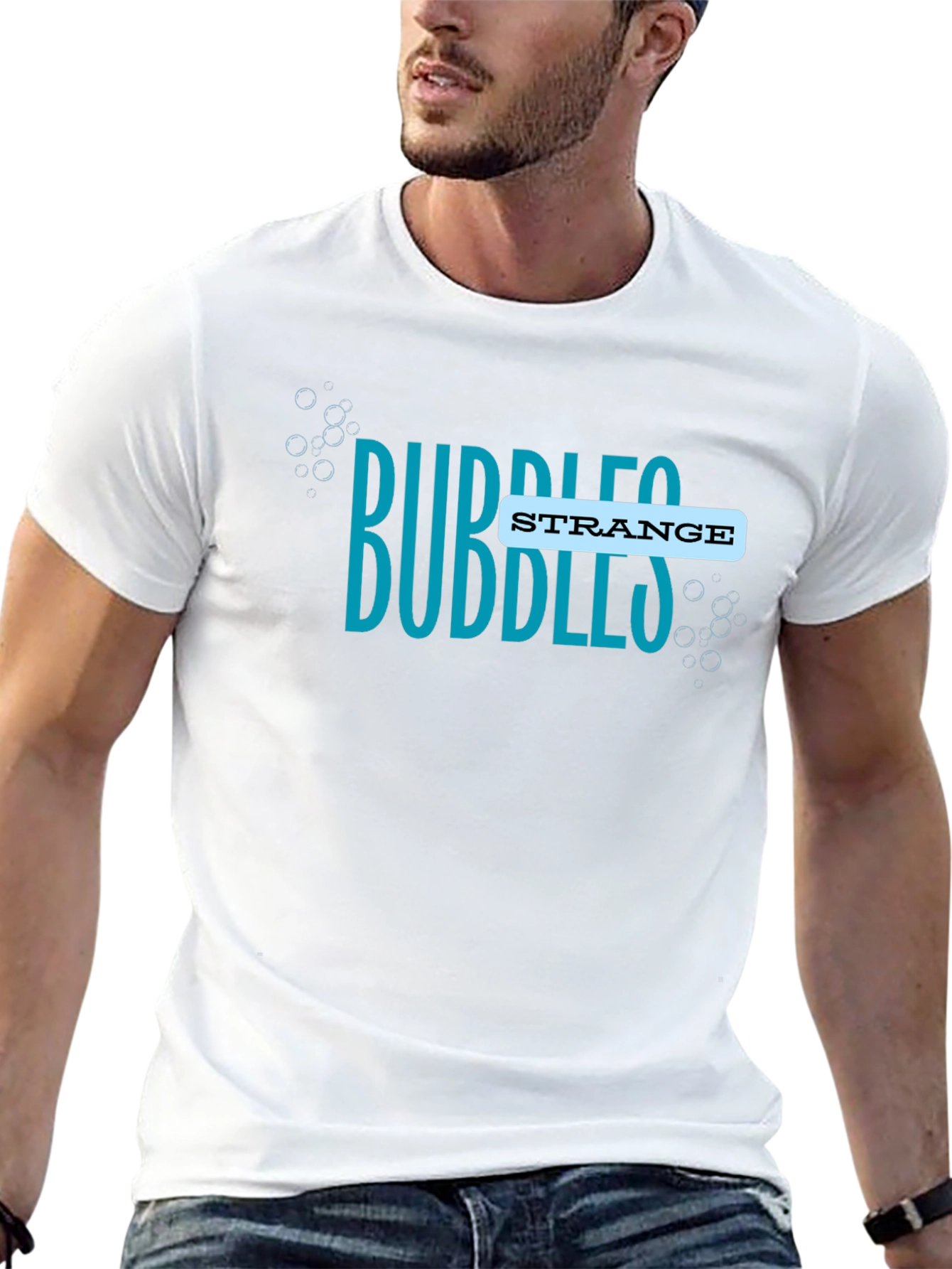 Black Bubbles Strange T-Shirt - Unique Design view 13