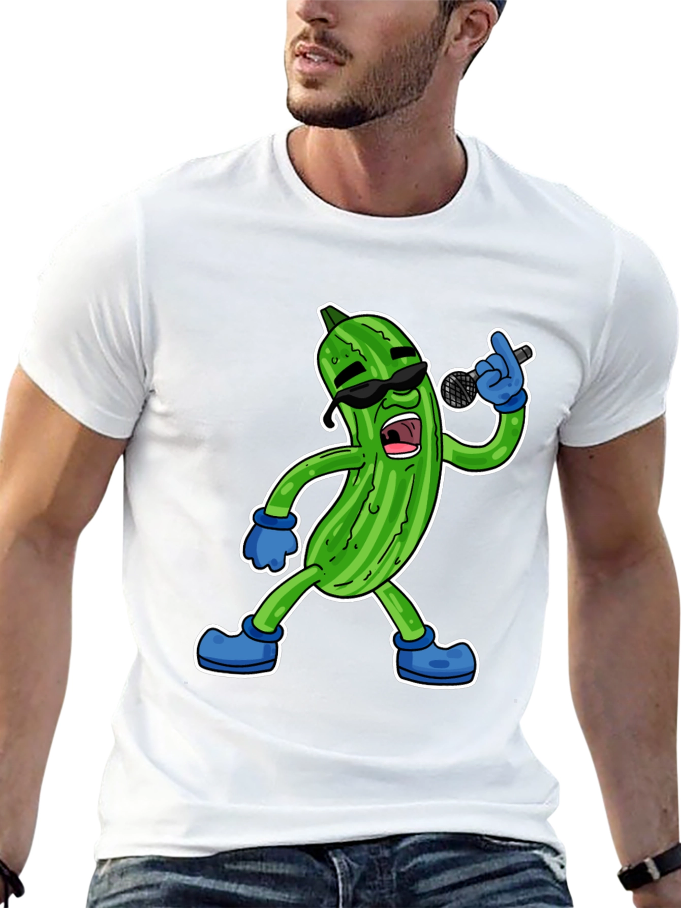Black Singing Pickle Graphic Tee view 13