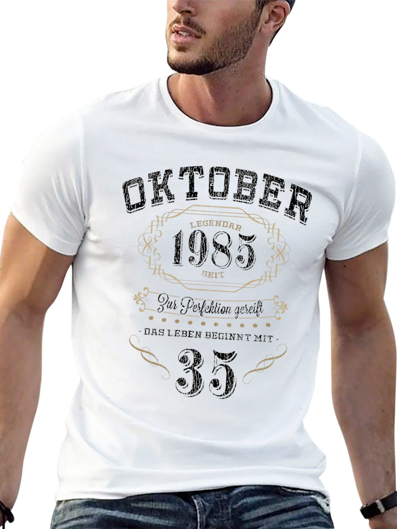 Black Oktober 1985 Legendary T-Shirt - 35th Birthday Gift view 13