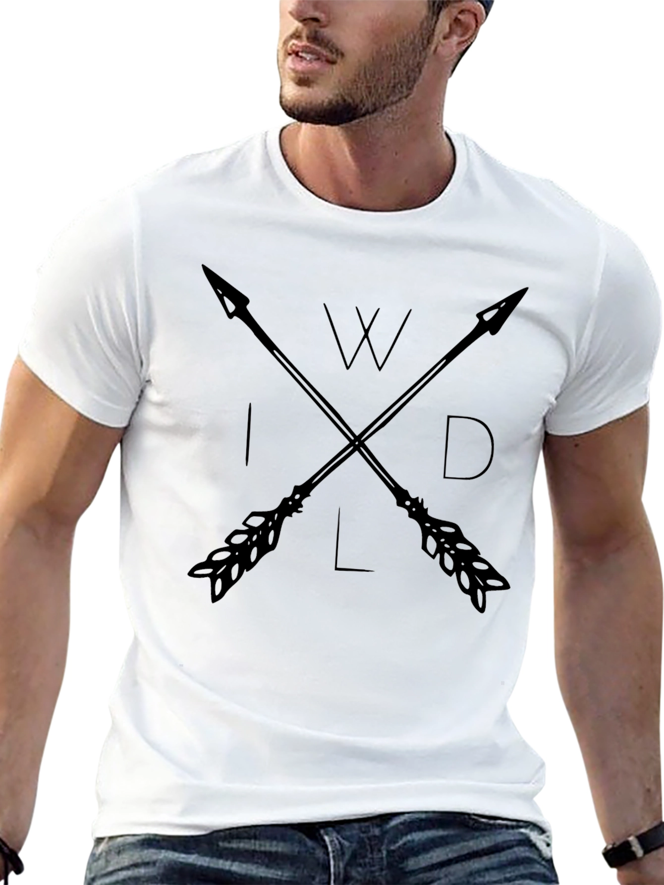 Black Wild Arrows Graphic Tee - Stylish Black Shirt view 13
