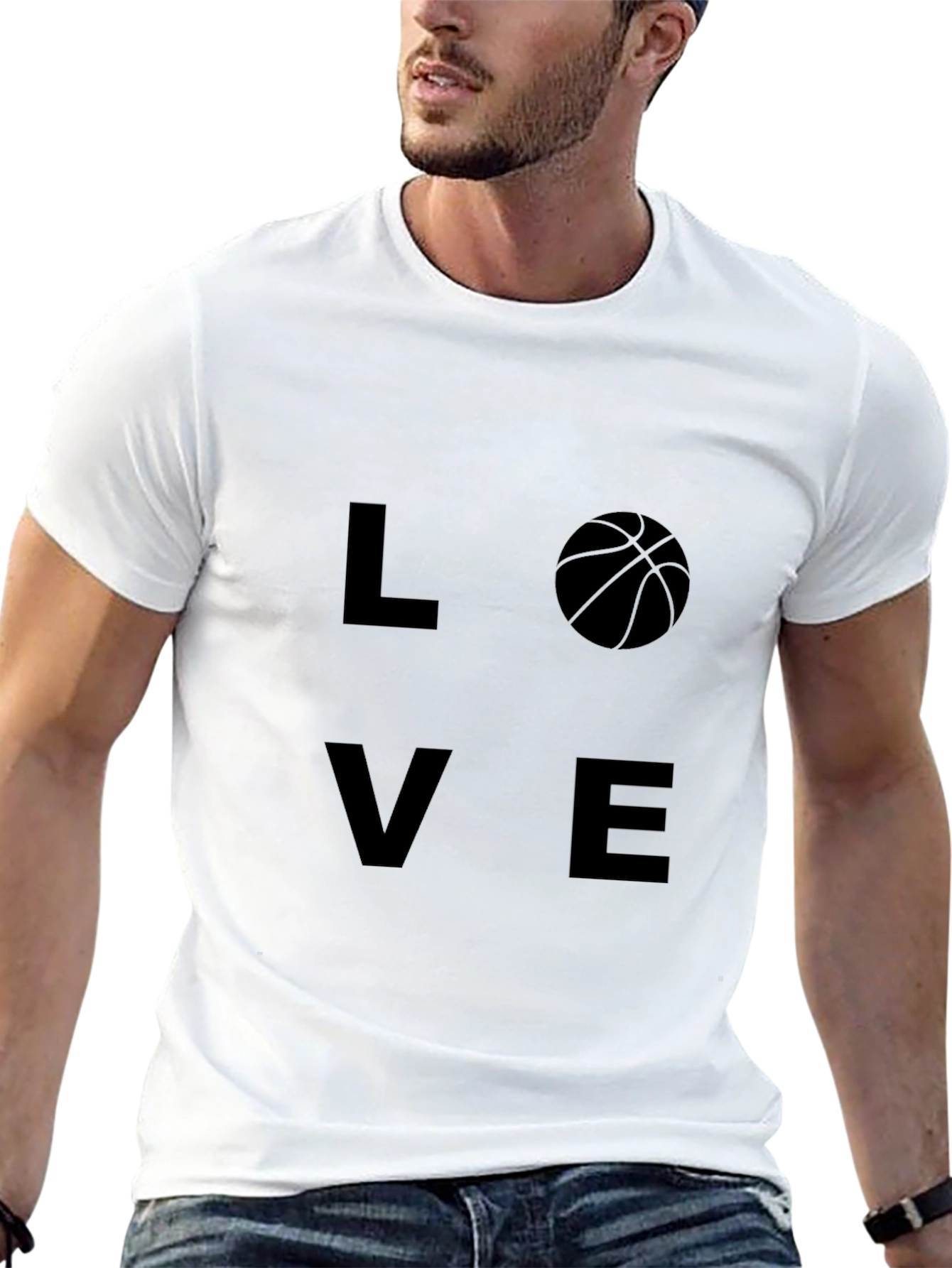 Black Love Basketball Graphic T-Shirt view 13